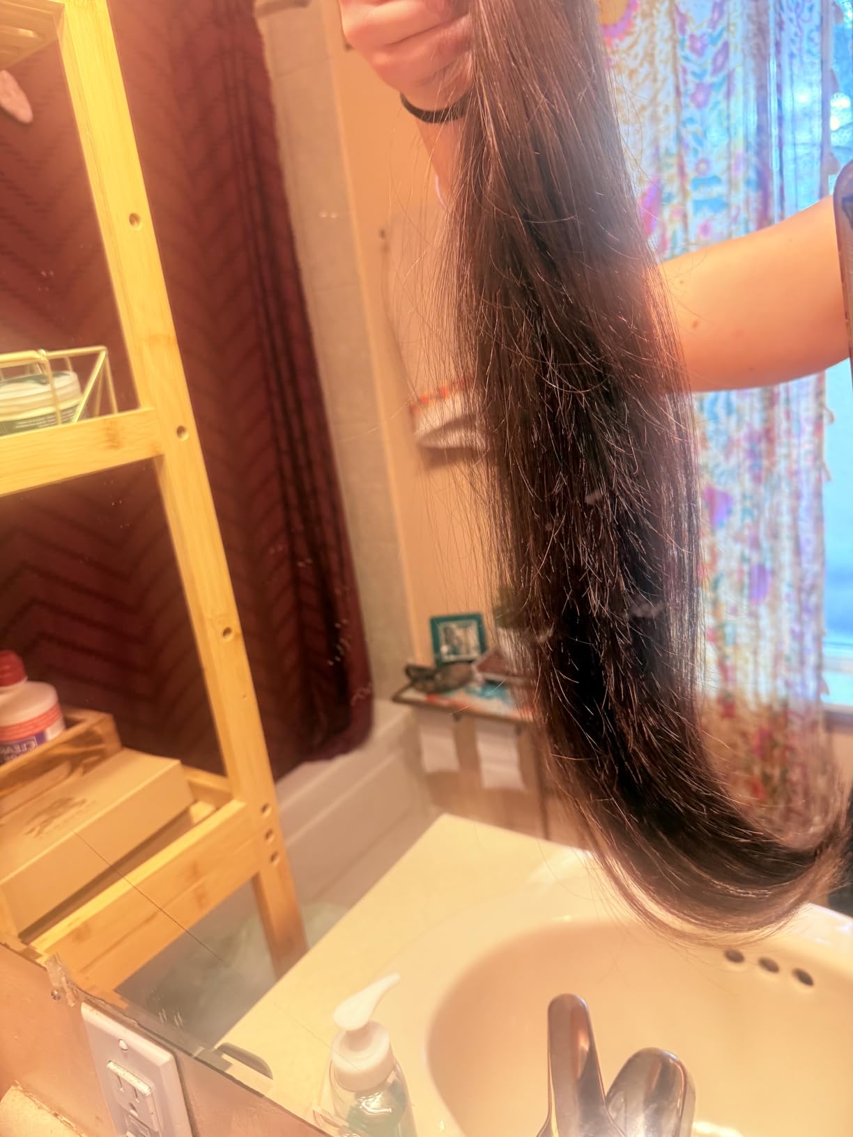 WENNALIFE Clip in Hair Extensions Real Human Hair, 18 Inch 120g 7pcs Human Hair Extensions Clip Ins, Dark Brown Coloured Remy Hair customer photo 2