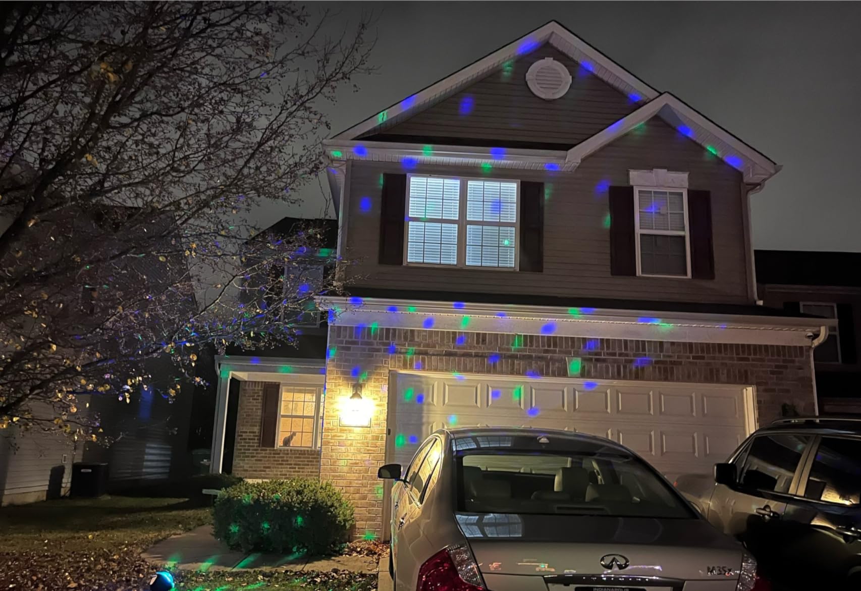 Christmas Projector Lights Outdoor, Multicolor Rotating Snowfall Projector, Moving Points Christmas Projection Lights Outdoor Yard Decorations for House Garden Holiday Decor customer photo 1