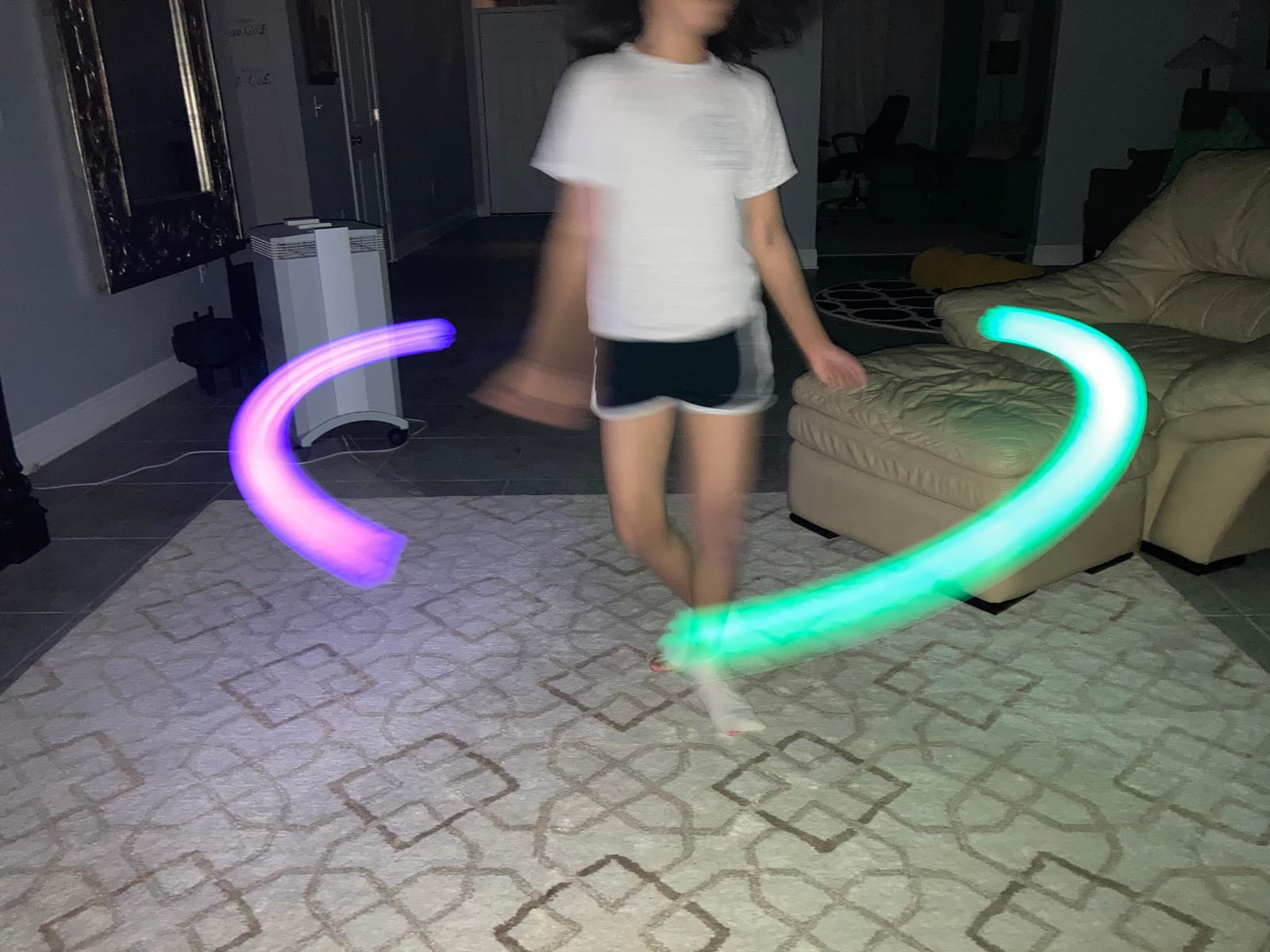 LED Poi Balls Set for Children and Adults - Luminous Premium Toy for Beginners & Professionals | LED Pois Kids Juggling | Juggling Set & Light Painting Accessories | Fire Poi Balls & Luminous Balls customer photo 1