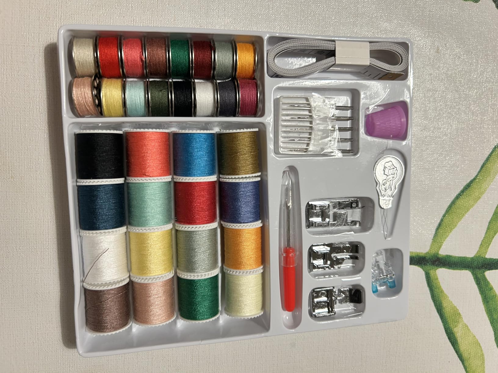 Rxmeili Portable 12-Stitch Sewing Machine, 42-Pc Sewing Kit for Beginners | Pink Mini Sewing Machine, 12 Stitches, 2 Speeds, Foot Pedal, Battery or Plug-In Power, Sewing Light and Storage Drawer customer photo 1