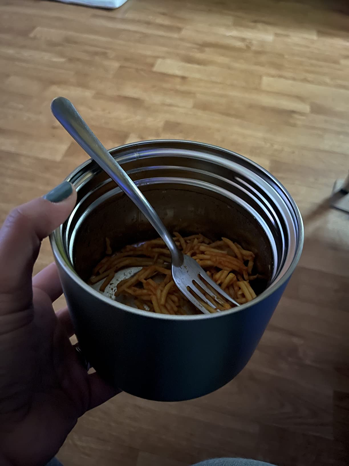 Bentgo Stainless Steel Insulated Food Container - Leak-Proof, Triple-Layer Insulation, Vacuum Seal, Built-In Handle, Wide Opening, 2.4 Cups (19 fl oz), for Cool/Warm Foods (Stainless Steel) customer photo 2