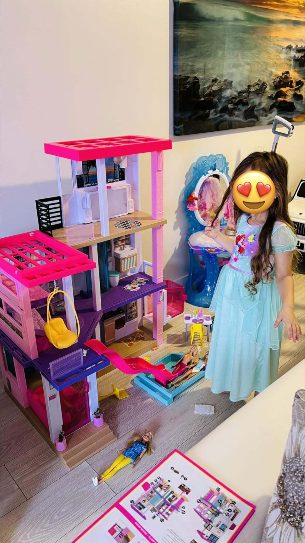 Barbie Dreamhouse Dollhouse Playset | Wheelchair Accessible Elevator, 10 Play Areas with 3 Custom Light Settings, Ages 3+ (Amazon Exclusive) customer photo 2