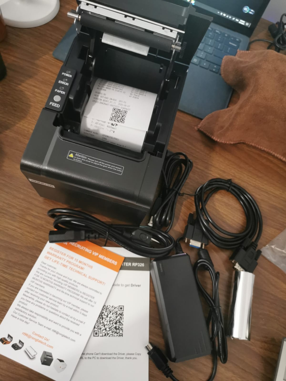 Rongta RP326 POS Printer, 80mm USB Thermal Receipt Printer, Restaurant Kitchen Printer with Auto Cutter Support Cash Drawer, USB Serial Ethernet Interface for Windows/Mac/Linux customer photo 1