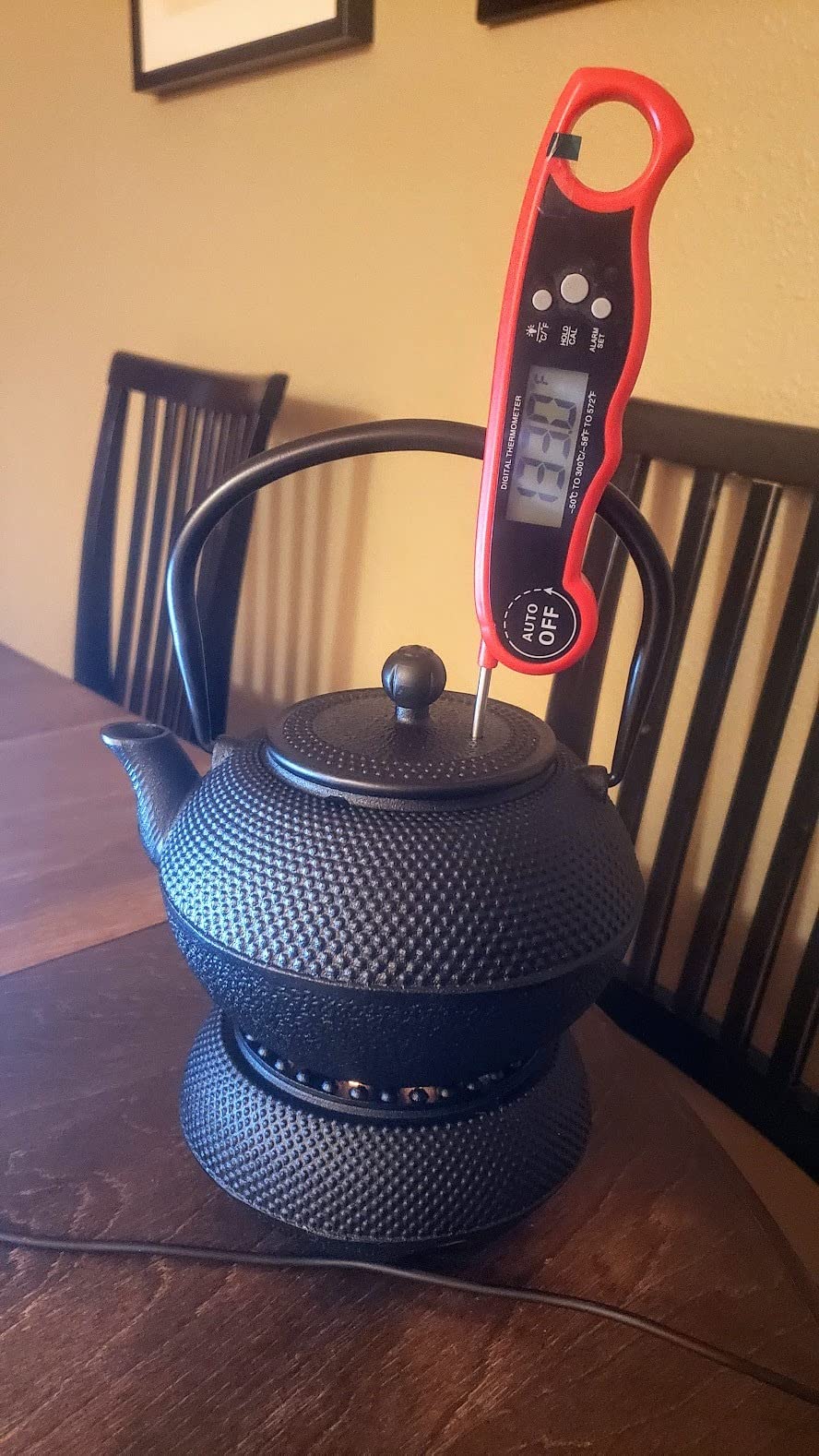 Velaze Cast Iron Teapot Set with Infuser, Japanese Style, 2 Cups, 700ML, 23oz | Heat Preservation with Trivet, Fully Enameled Interior, Beautiful Hammered Design, for Loose Leaf Tea Brewing for 1-2 People customer photo 2