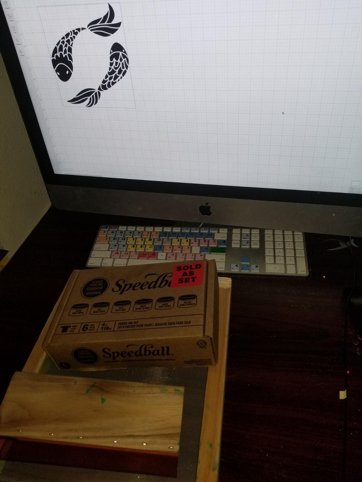 Caydo 31 Pieces Screen Printing Starter kit Include 4 Different Size of Wood Silk Screen Printing Frame with 110 Mesh, Squeegees, Inkjet Transparency Film, Ink Knife, Gloves and Mask Tape customer photo 1