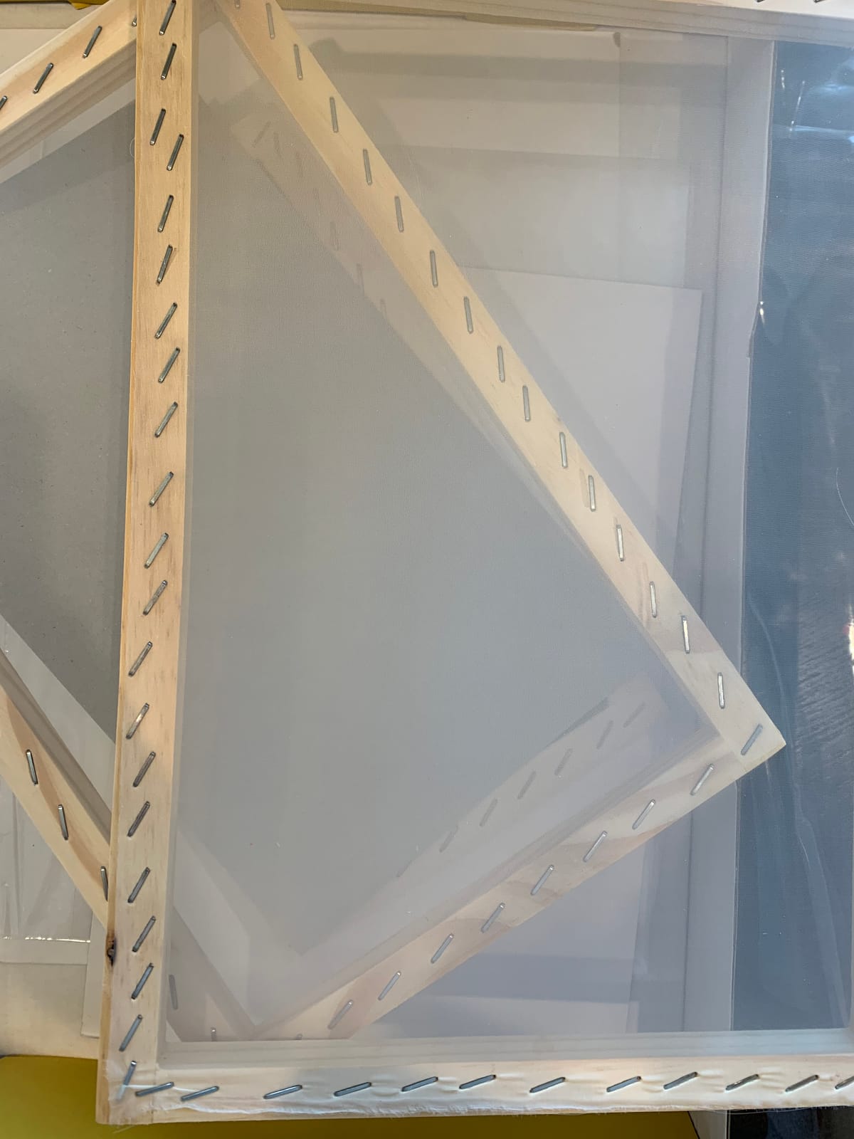 Caydo 31 Pieces Screen Printing Starter kit Include 4 Different Size of Wood Silk Screen Printing Frame with 110 Mesh, Squeegees, Inkjet Transparency Film, Ink Knife, Gloves and Mask Tape customer photo 2