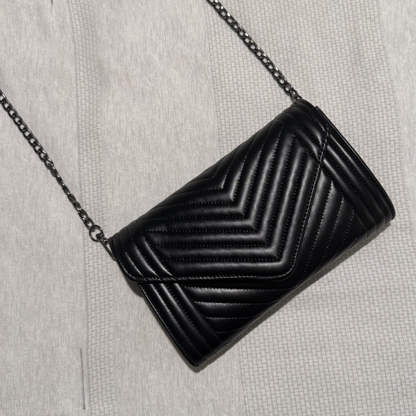 Small Leather Crossbody Bag for Women Clutch Purse Cross Body Purse Shoulder Bags with Chain Strap Quilted Purses customer photo 1