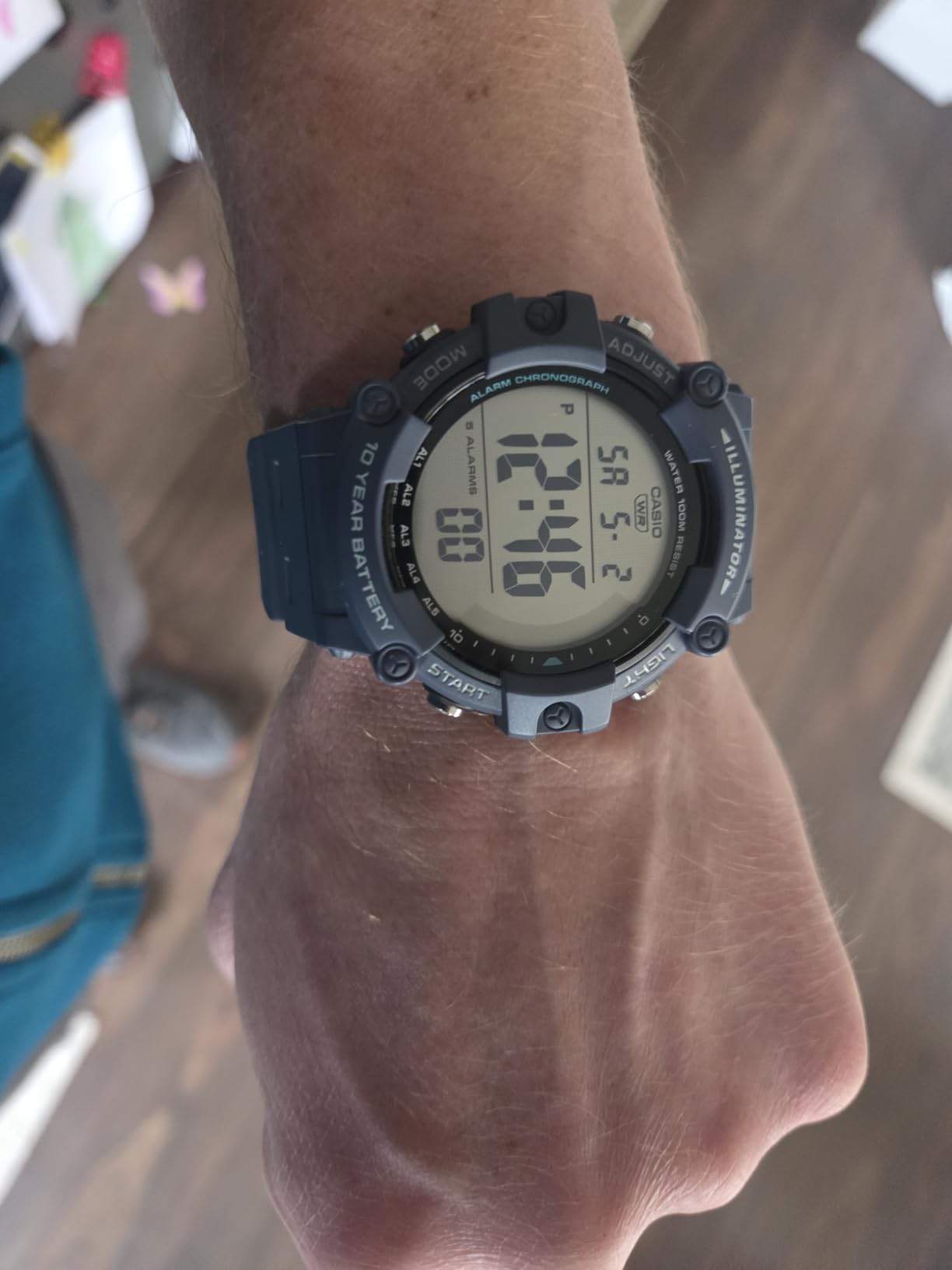 Casio Illuminator AE1500WH Series | 10-Year Battery | LED Backlight | 5-Alarms | 1/100 Sec Stopwatch | Men's Digital Watch customer photo 1