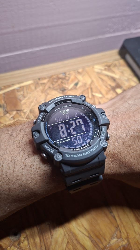 Casio Illuminator AE1500WH Series | 10-Year Battery | LED Backlight | 5-Alarms | 1/100 Sec Stopwatch | Men's Digital Watch customer photo 2