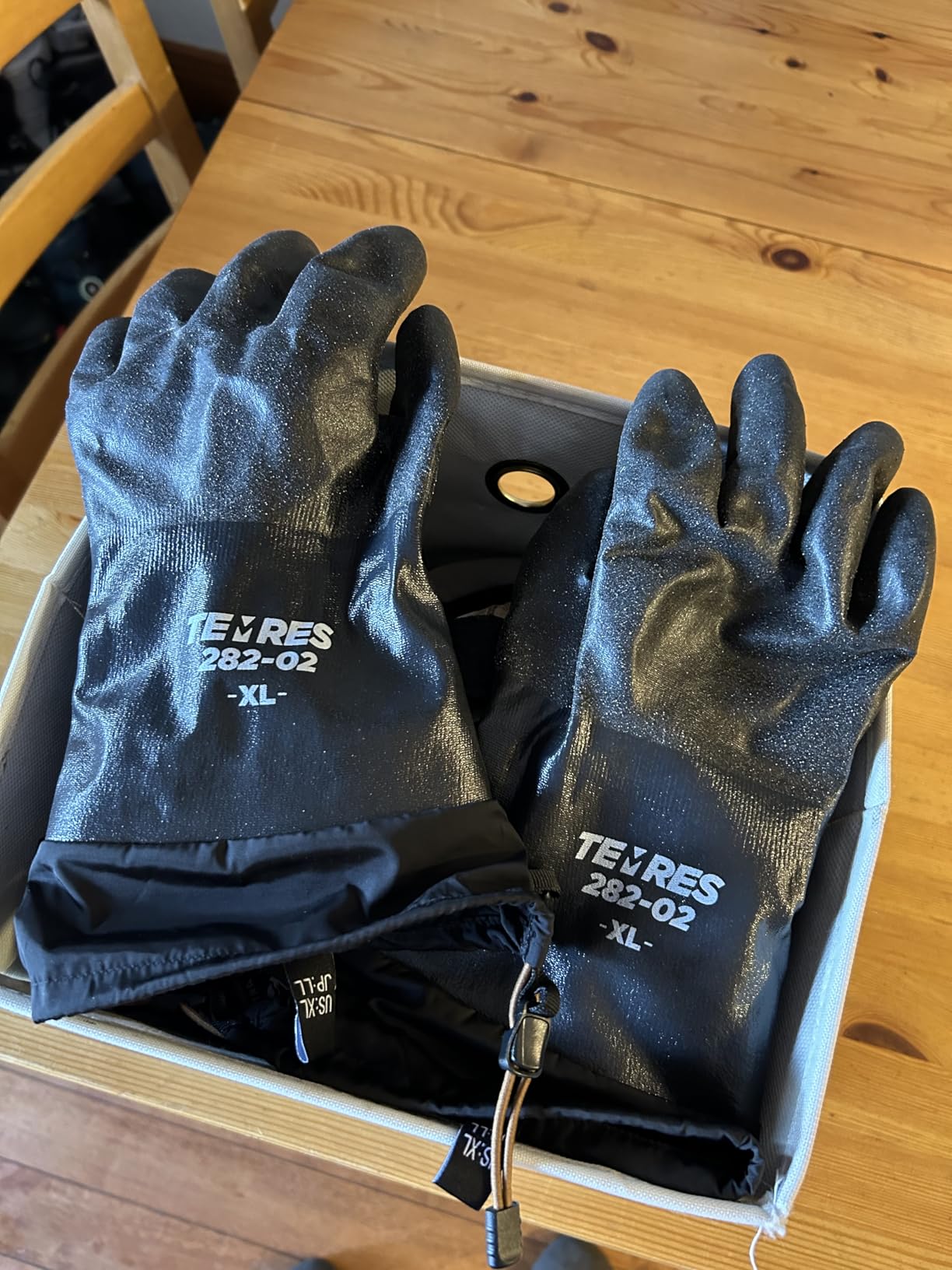 TEMRES 282-02 Waterproof Insulated Winter Work Gloves, Breathable Polyurethane, Integrated Drawstring Gaiter Snow Cuff, Thermal Fleece for Skiing, Ice Fishing customer photo 1