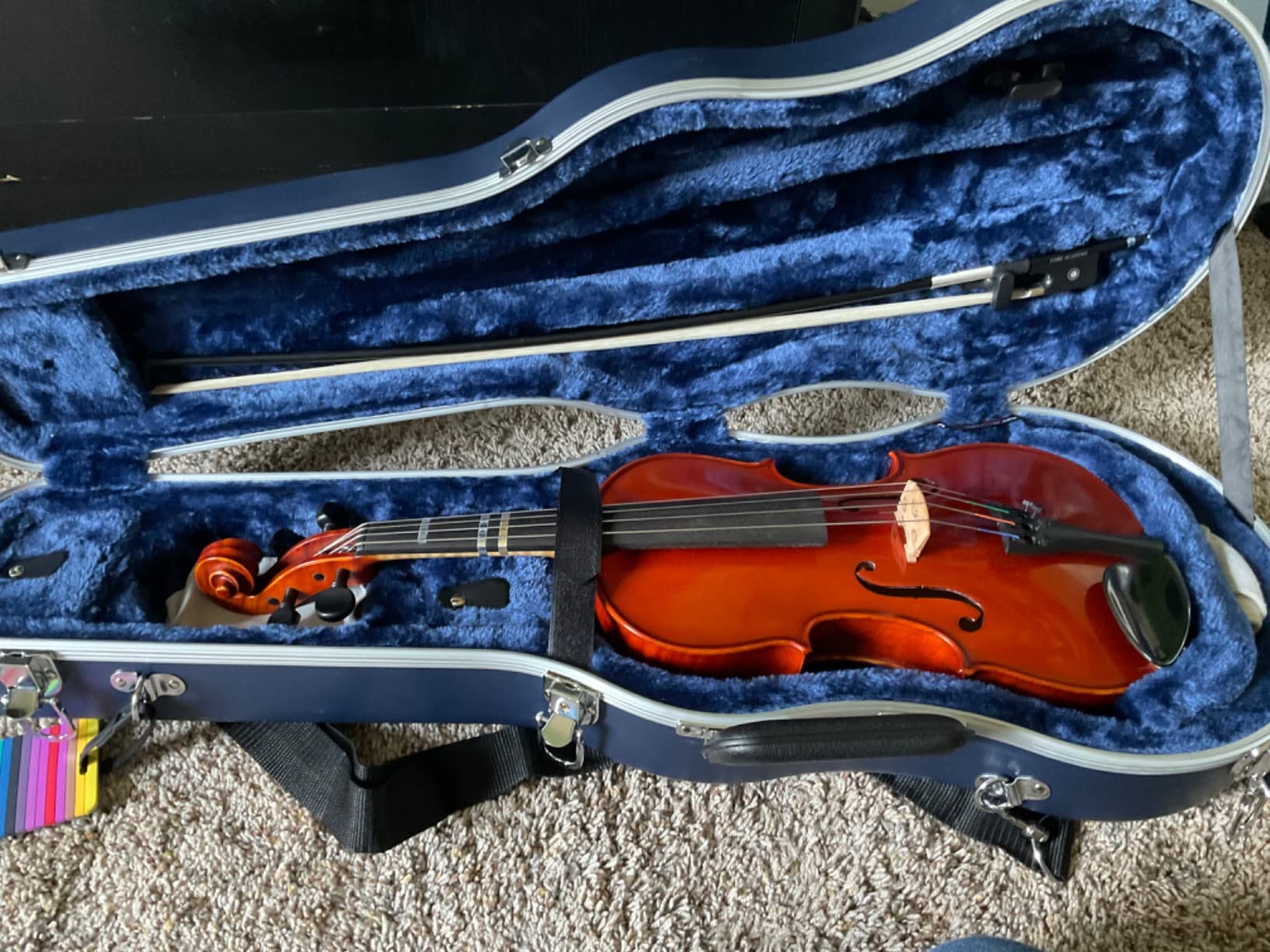 Crossrock, ABS Molded Case-3/4 Size Violin Hard Shell Case, Black (CRA860SVTBK) customer photo 2