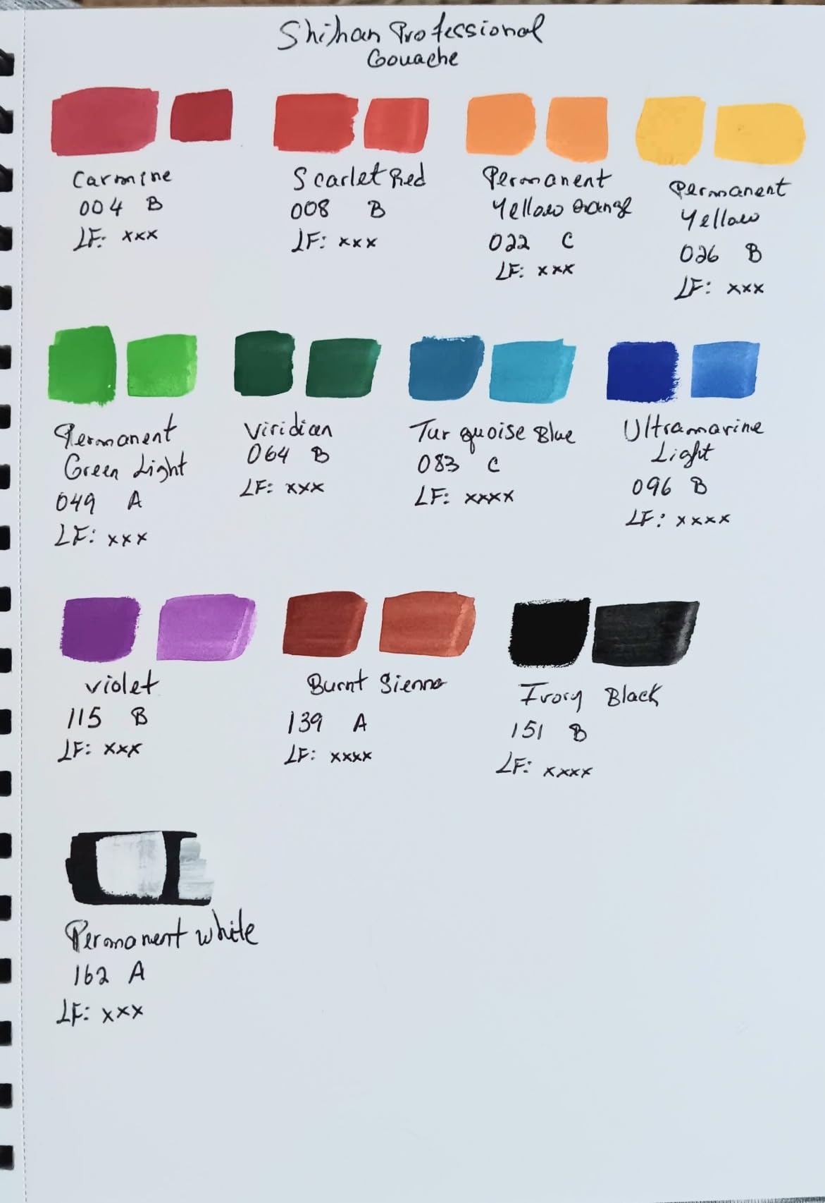 ShinHan Professional Designer Gouache 15ml Tube 12 Colors Set customer photo 1