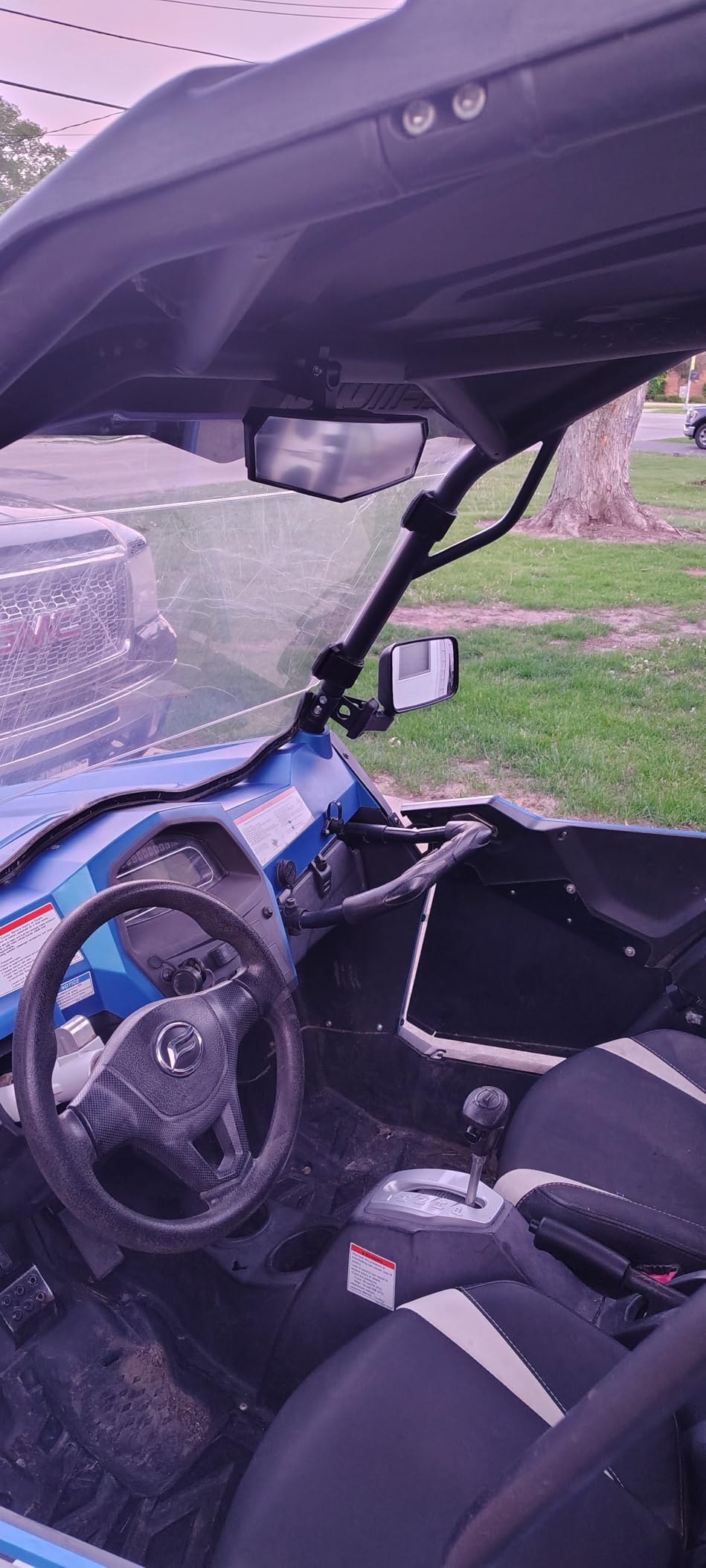 KEMIMOTO UTV Rear View Mirror, SXS UTV Mirror Clear View with 1.5-2 inch | 360 Degree Adjustable Low Profile Aluminum Clamp Compatible with Polaris RZR 1000 Pioneer Talon Kawasaki KRX Mule Can Am X3 Zforce customer photo 2