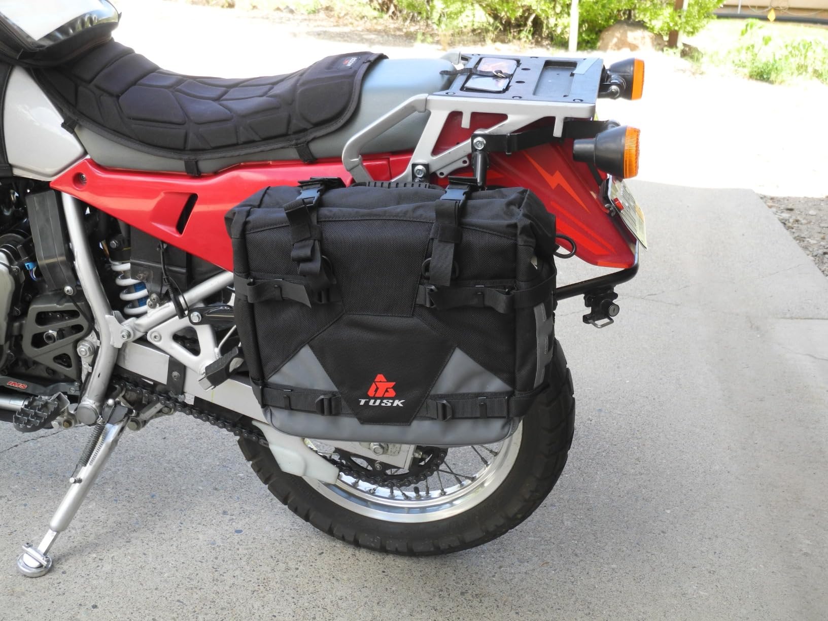 Tusk Pilot Pannier Bags Black/Grey | Durable Soft Saddlebags with Roll-Top Closure, Waterproof Liners and Reflective Accents | Adventure Motorcycle Storage customer photo 1