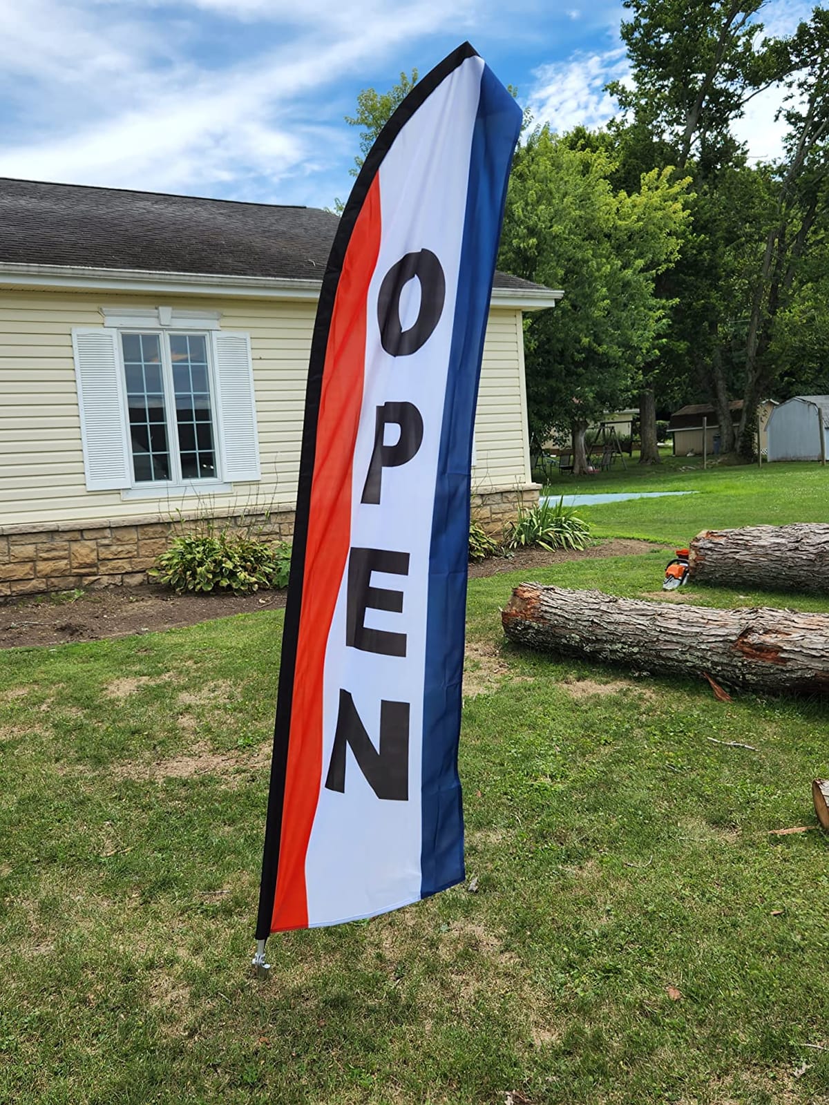Feather Flag with Pole Kit and Ground Stake, Swooper Flag Advertising Banner for Businesses 11ft customer photo 1