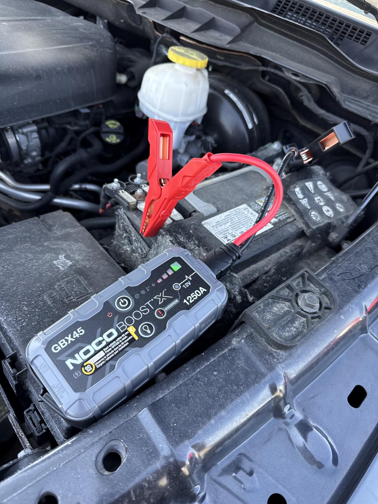 NOCO Boost X GBX45: 1250A UltraSafe Jump Starter - 12V Lithium Battery Booster Pack, Portable Jump Box, Power Bank & Jumper Cables - for 6.5L Gas and 4.0L Diesel Engines customer photo 2