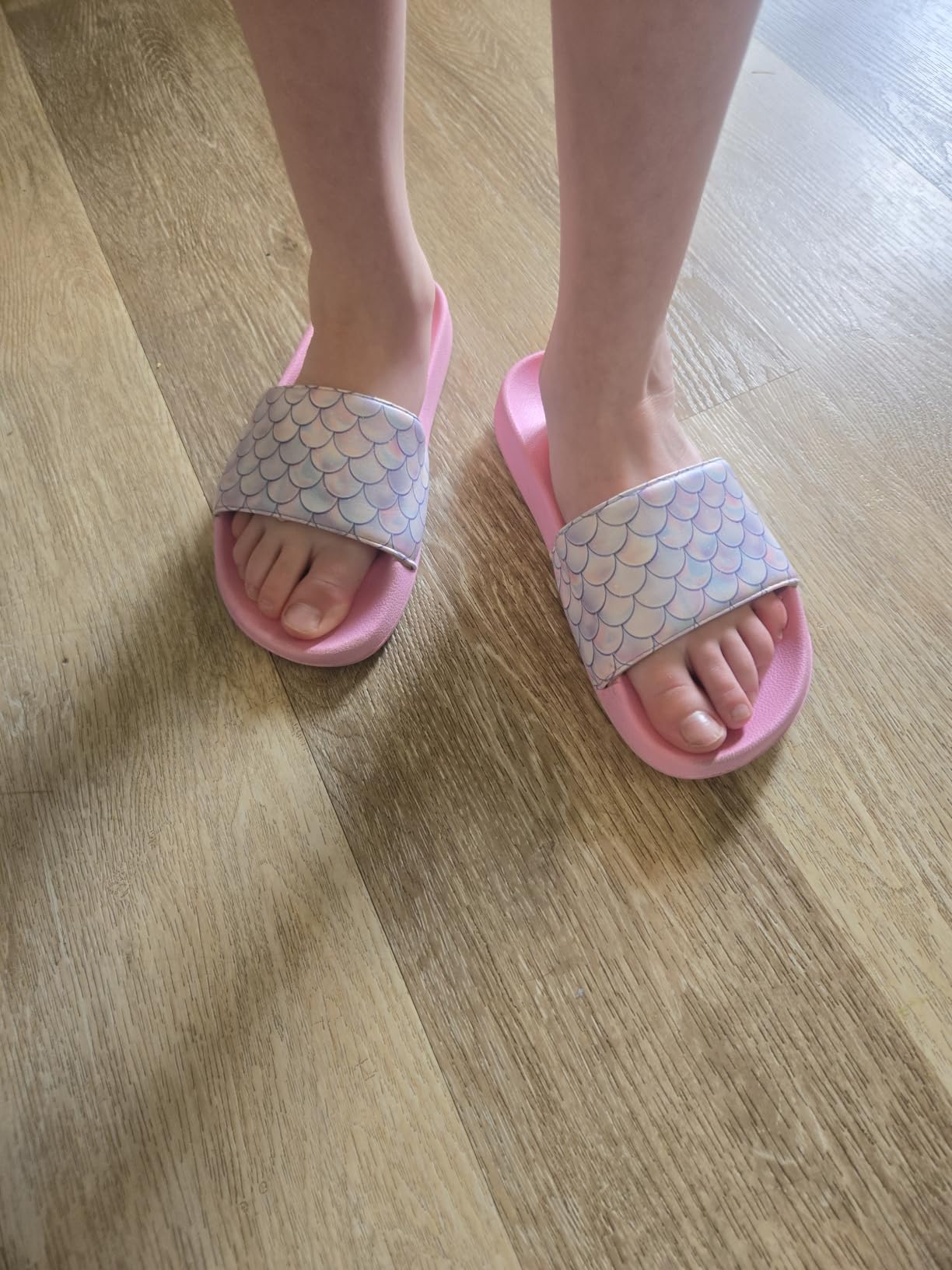 Girls & Boys Slide Sandals Kids Summer Slippers Slip On for Outdoor Beach Pool Shower (Little Kid/Big Kid) customer photo 1