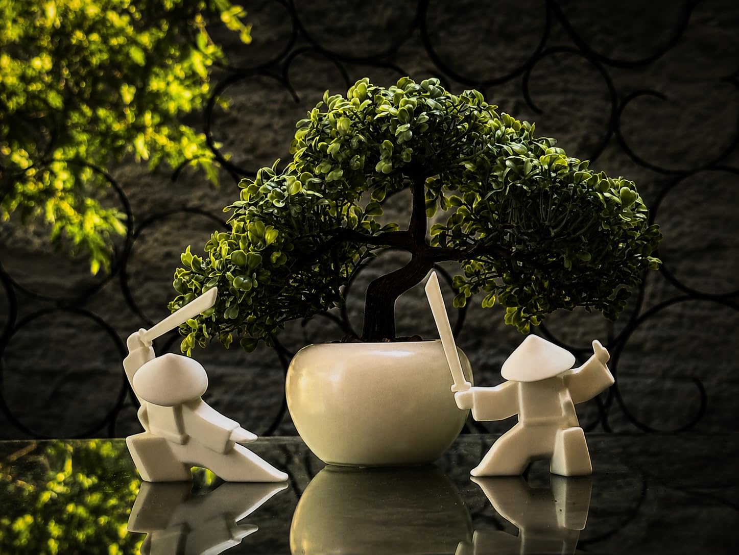 LYART Tea Pet Warrior Statue Figurine Tea Ornament Accessories Cute Kung Fu Tea Ceramic Sculpture Decoration Gift for Tearoom Home Office customer photo 2