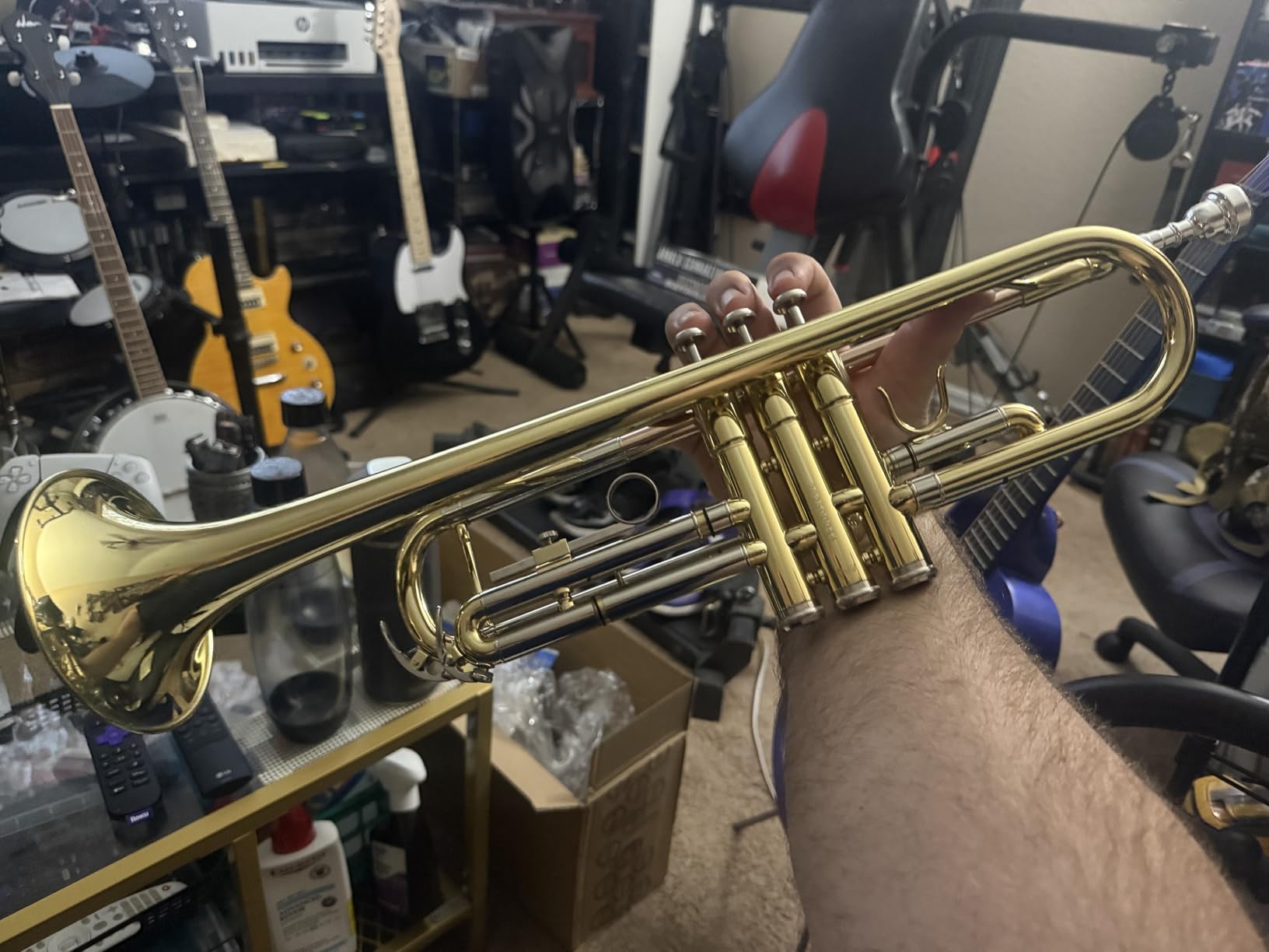 Herche Superior Bb Trumpet M1 | Professional Instruments for all levels, MONEL VALVES, Rosebrass/Nickel-Silver/Gold, Solid Feel and Sound customer photo 1