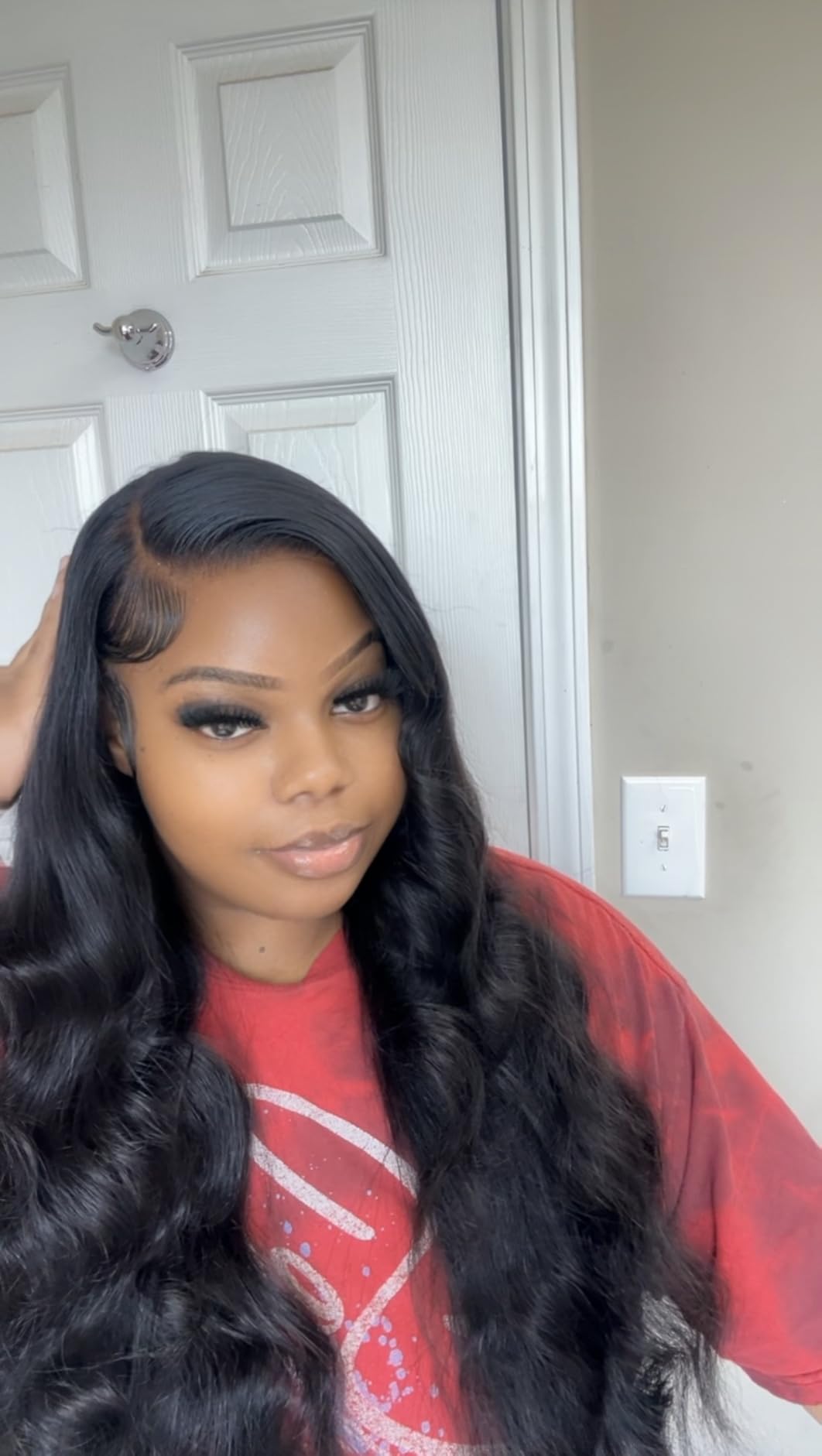 Wingirl 13x6 Body Wave Lace Front Wigs Human Hair Pre plucked Pre bleached customer photo 2