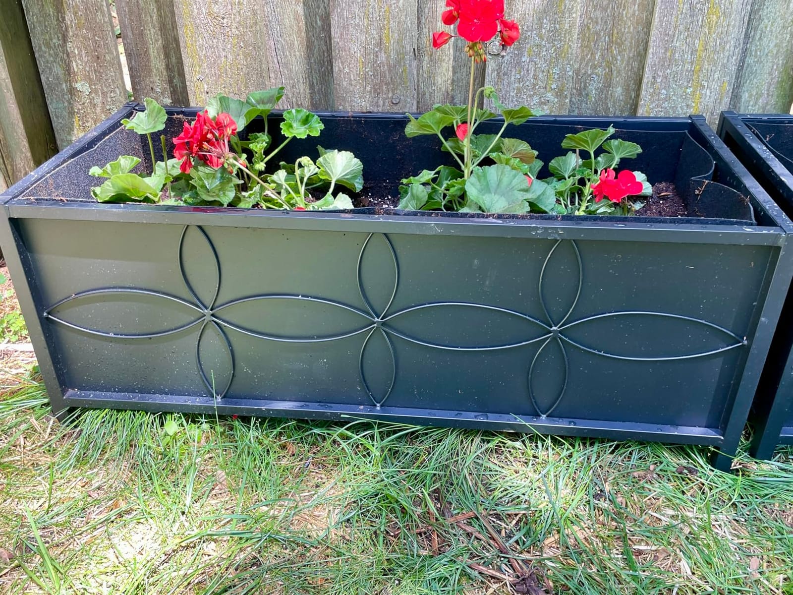 Zhongma 15.75 x 15.75 x 55 in Raised Garden Bed with Trellis, Heavy Duty Plant Box for Climbing Plants with Drainage Hole, Metal Lattice Planter Garden Box with Inner Fabric Liners customer photo 2
