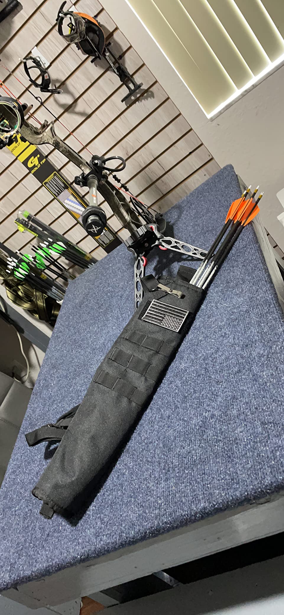 Archery Lightweight Back Arrow Quiver Dual Use Foldable Compact Hip Arrows Bag with Molle System Hanged for Target Shooting customer photo 2