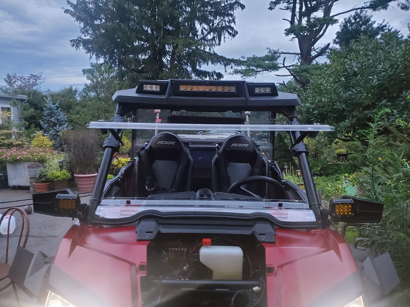 A & UTV PRO 3-IN-1 Flip UP Full Windshield for 2014-2018 Polaris RZR XP 900/XP4 900/RZR XP 1000/XP 4 1000 Front Windshield Accessories, Hard Coated PC Folding Window with 3 Settings Clear Vison customer photo 1