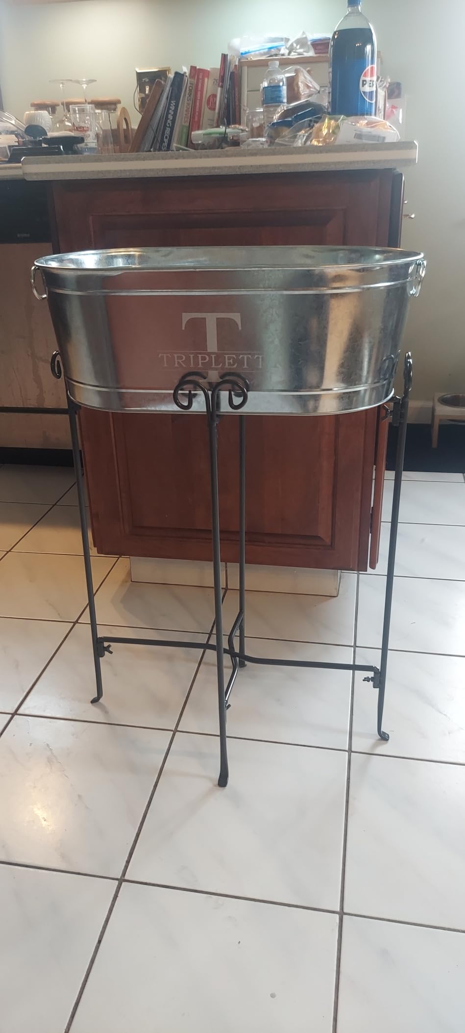 Let's Make Memories Personalized Beverage Tub w/Stand - Galvanized Beverage Tub - Customized Name & Initial - Drink Cooler - 5.5 Gallons customer photo 1
