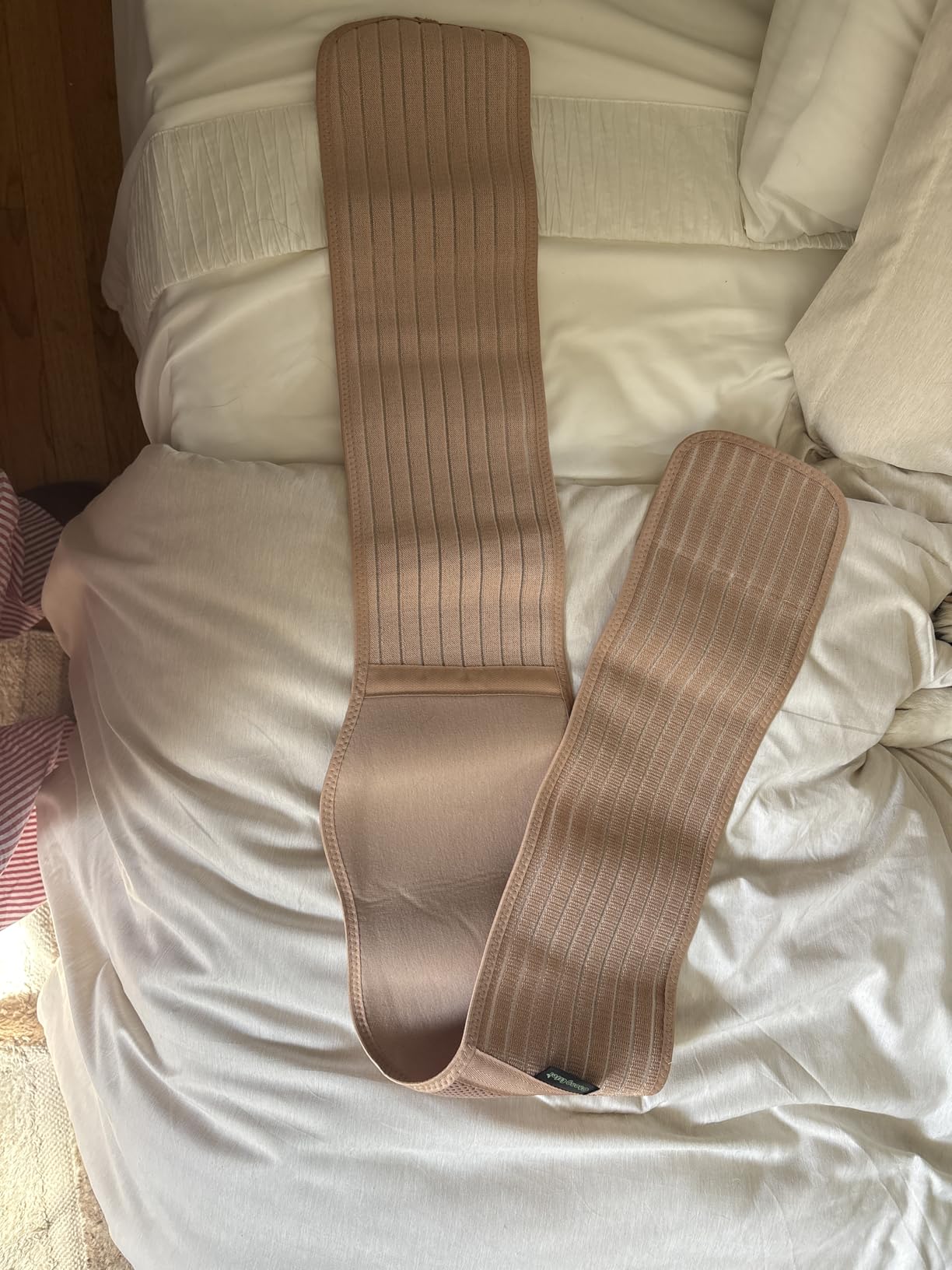 Pregnancy Belly Band Maternity Belt Back Support | Abdominal Binder Back Brace - Relieve Back, Pelvic, Hip Pain for Pregnancy Recovery (Black, One Size) customer photo 1