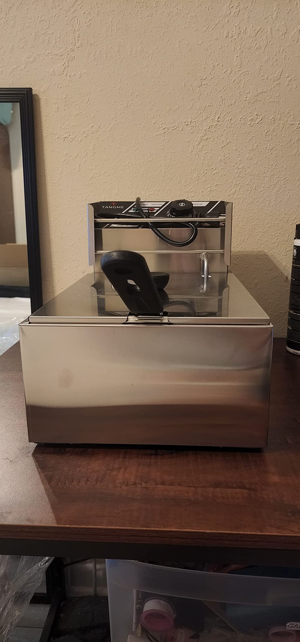 Commercial Deep Fryer, 3400W Electric Deep Fryers with 2x6.35QT Baskets | 0.8mm Thickened Stainless Steel Countertop Oil Fryer 20.7QT Large Capacity with Lids Temperature Controller (12L) customer photo 1