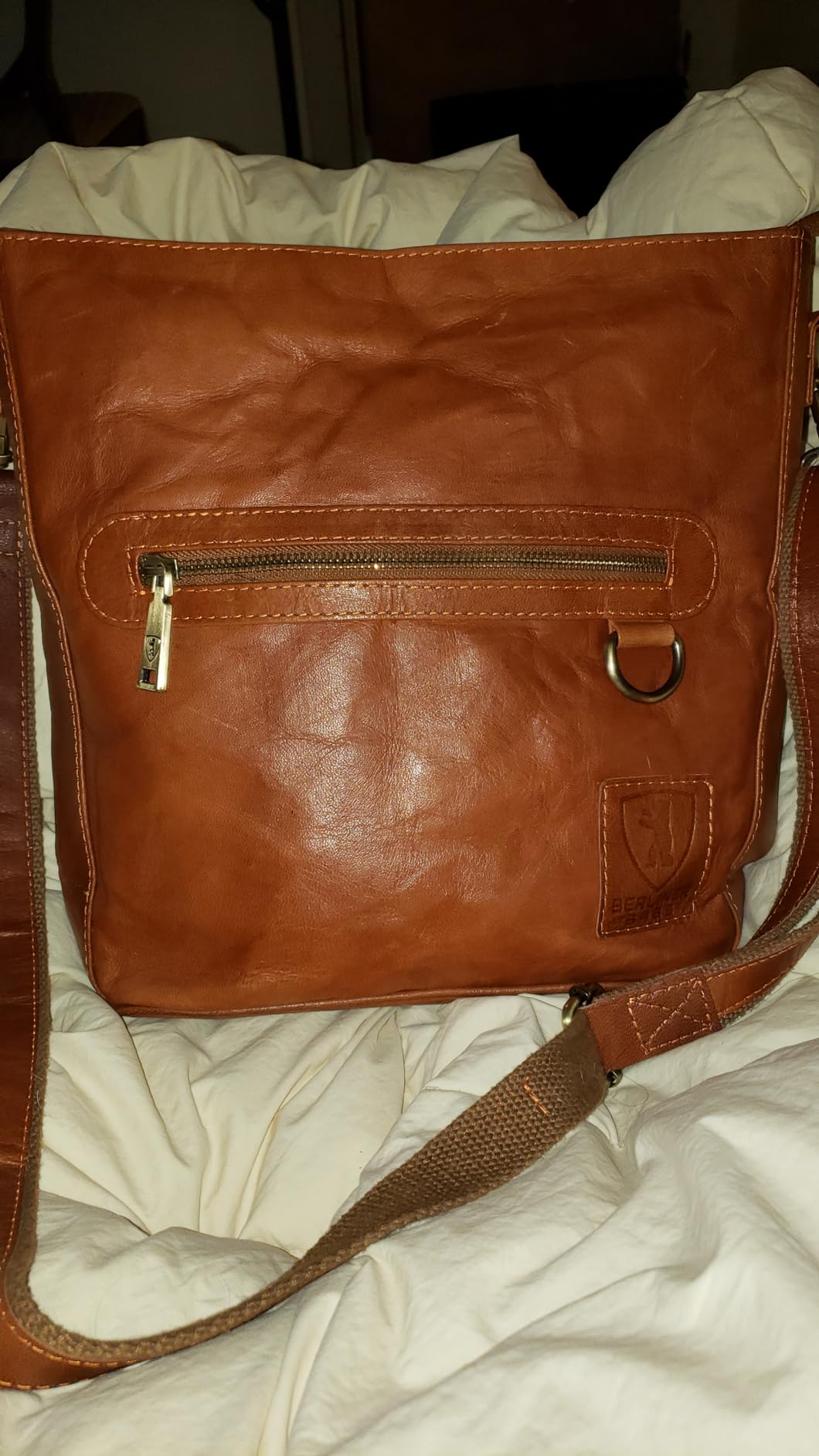 BERLINER BAGS Genuine Leather Crossbody Purses For Women Siena | Leather Crossbody Bags For Women, Detachable Pouch, Zippered Pocket, Fits iPad/Tablet, Phone Pocket, Pen Loops, Key Carabiner customer photo 1