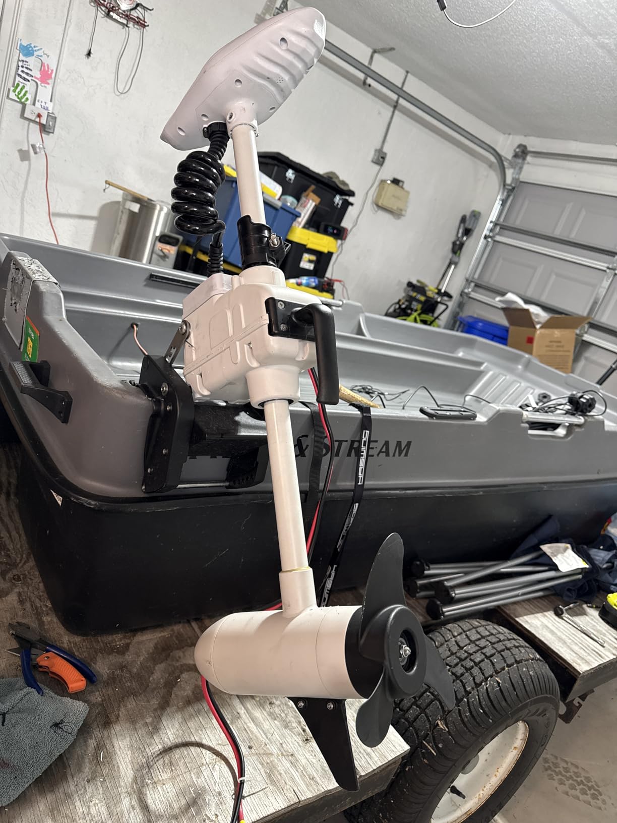 AQUOS Haswing CaymanT 12V 55LB 26in. Shaft Transom Electric Trolling Motor - Includes Wireless Remote for Fishing Boats in Saltwater & Freshwater customer photo 2