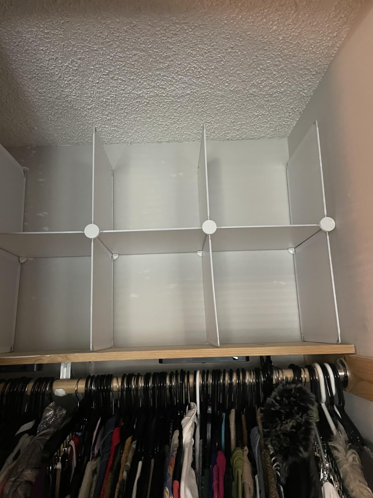 AWTATOS Closet Organizers and Storage, 6 Cube Storage Organizer, Black | Portable Closet Storage Shelves, DIY Stackable Storage Cube Book Shelf, Plastic Clothes Organizer Shelving for Bedroom, Home customer photo 1
