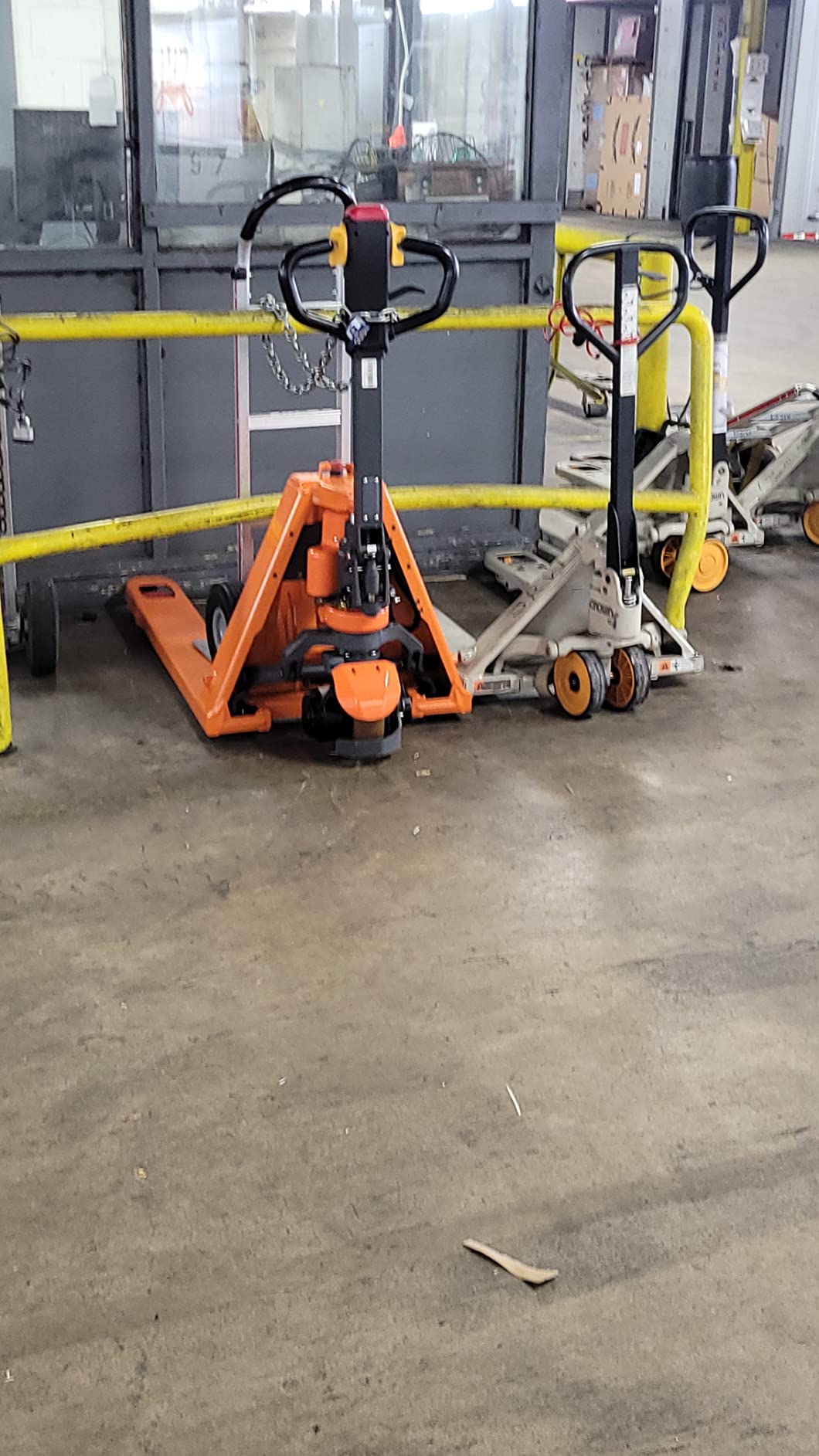 Tory Carrier Full Electric Pallet Jack, 3300lbs Capacity, 48 X 27 Forks | Motorized Pallet Lift Truck, Lithium Battery Powered Truck for Indoor Storage & Material Handling Orange-CBD15 customer photo 2