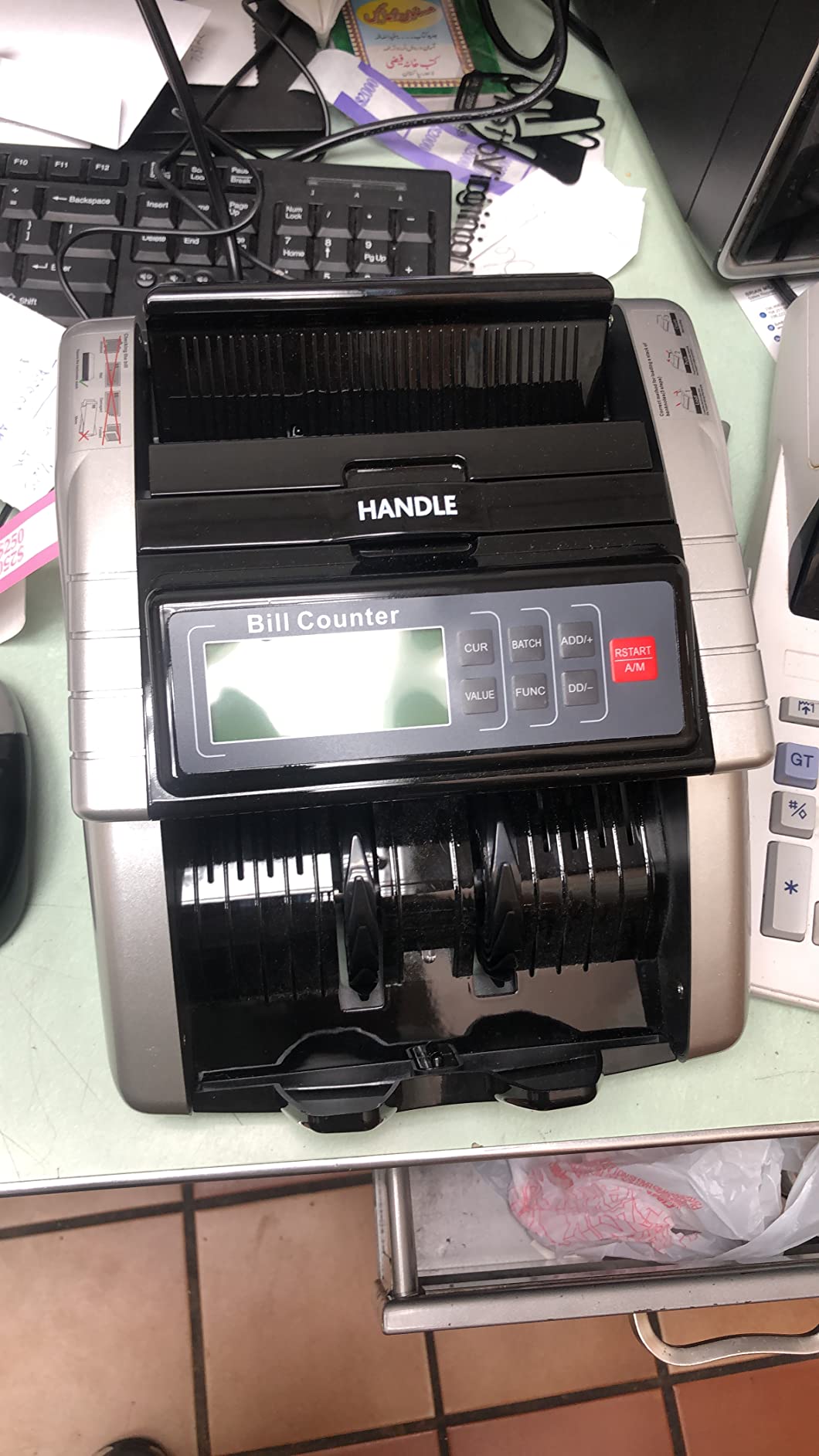 Aneken Money Counter Machine with Value Count, Dollar, Euro UV/MG/IR/DD/DBL/HLF/CHN Counterfeit Bill Detectors, Add and Batch Modes, Cash Counter with LCD Display | Jam-free and durable customer photo 1