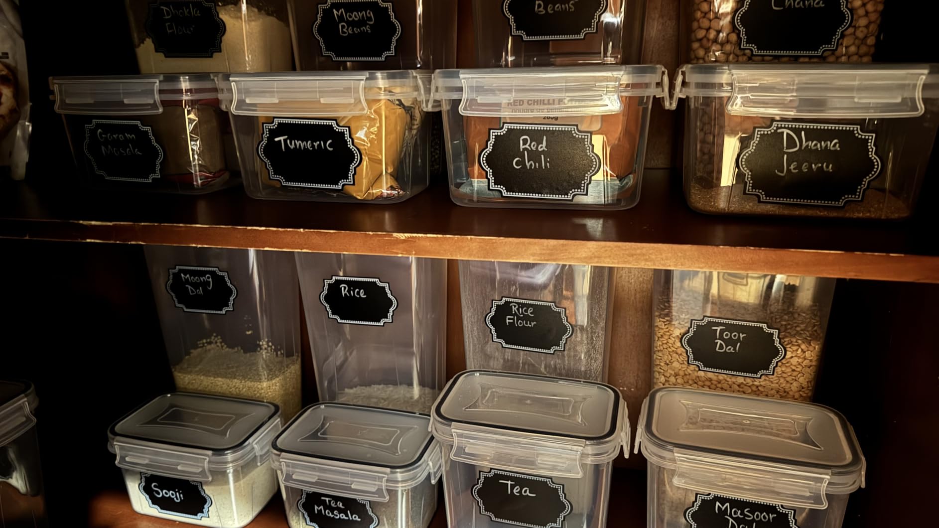 PRAKI Airtight Food Storage Containers Set with Lids - 24 PCS, BPA Free | Multiple Sizes Cereal Containers Storage Set, Pantry Organizers and Storage for Cereal Flour & Sugar - Labels & Marker, Black customer photo 2