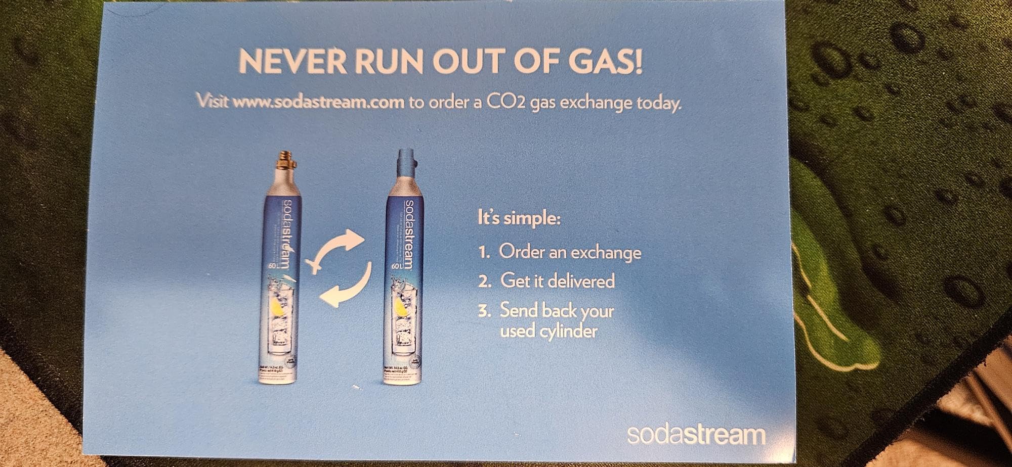 SodaStream TERRA Sparkling Water Maker Value Bundle, CQC CO2 System, Includes 2 Quick Connect 60L CO2 Cylinders, 3 Dishwasher Safe BPA Free Bottles, 2 bubly Flavor Drops, Make your own Pepsi, Black customer photo 2
