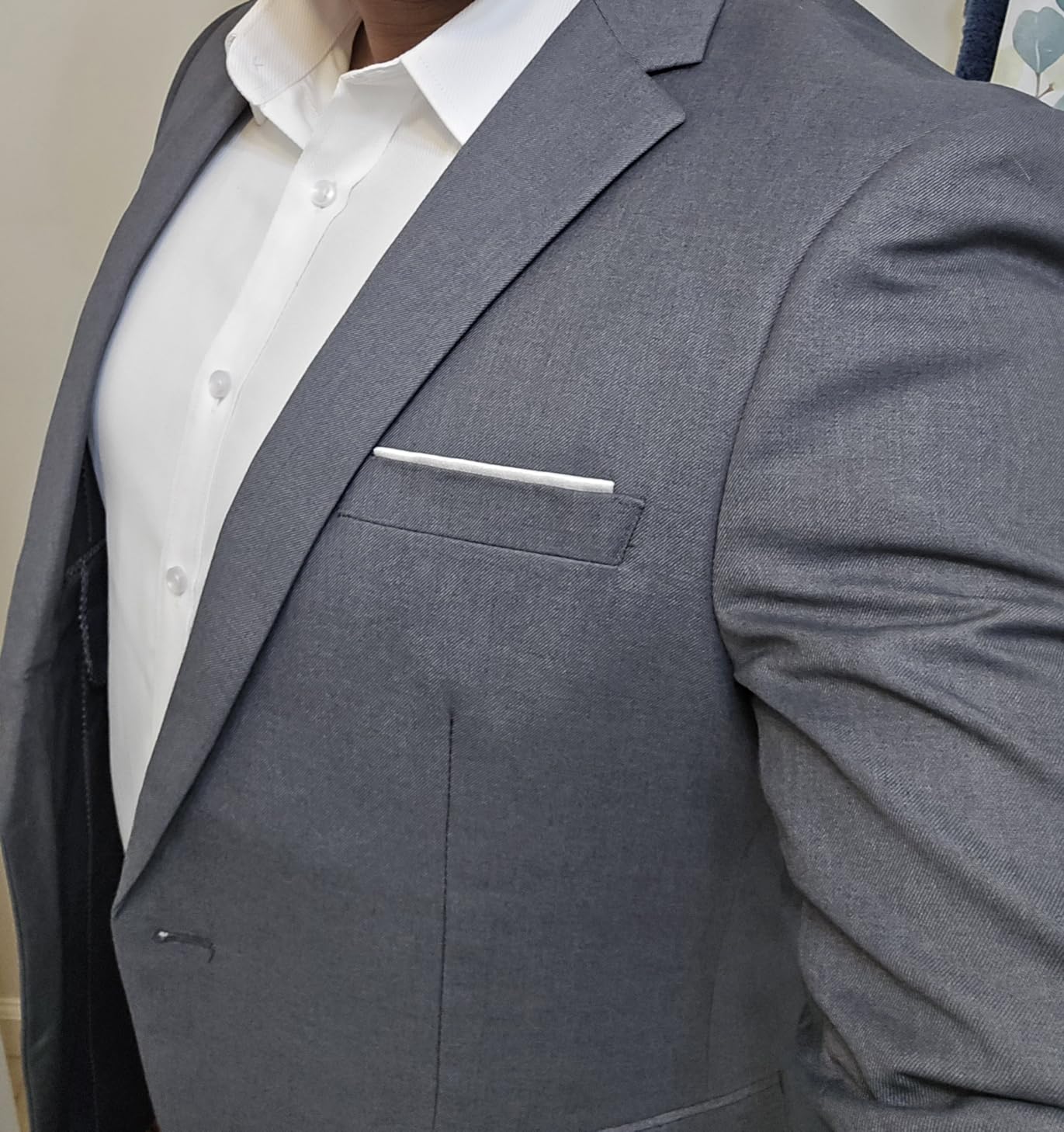 Cloudstyle Men's Suit Jacket One Button Slim Fit Sport Coat Business Blazer customer photo 2