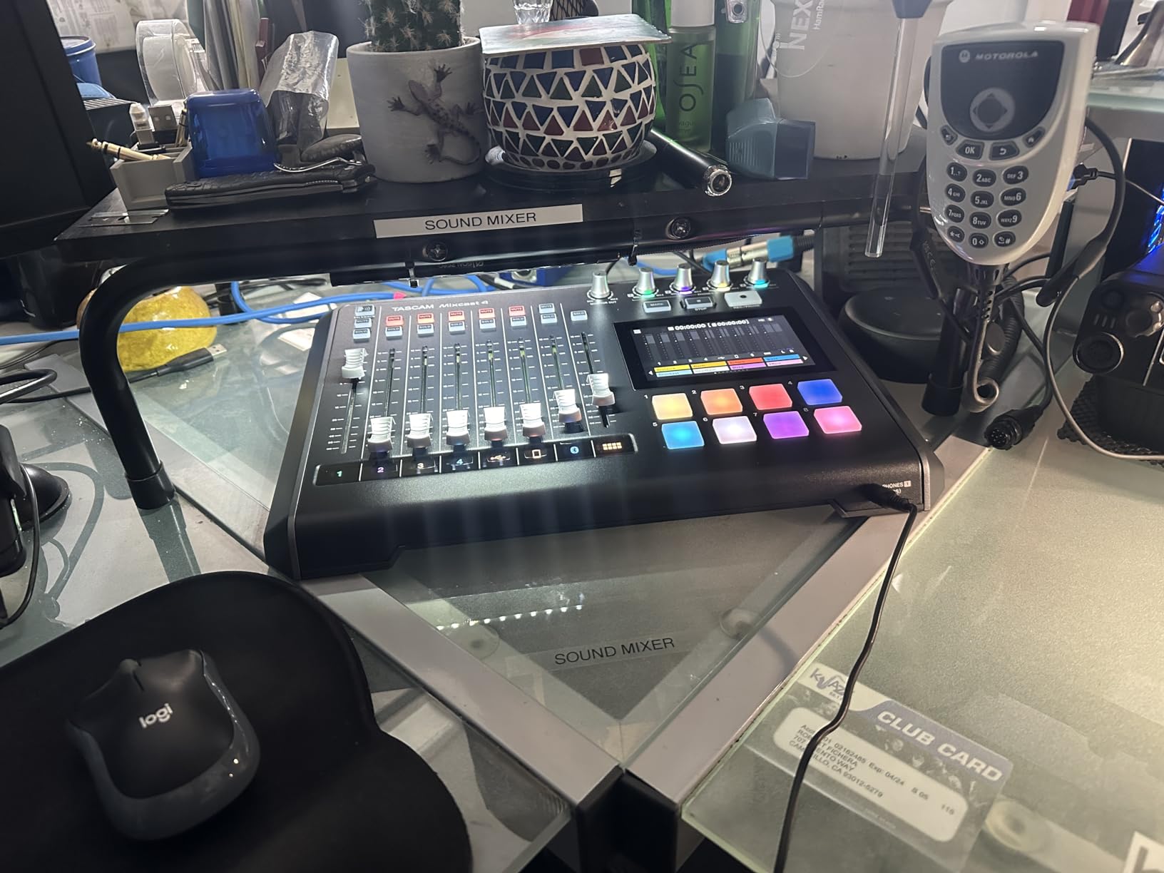 TASCAM Mixcast 4 Podcast Streaming Mixer, Recorder, and USB Audio Interface — Four XLR/TRS Mic Inputs, Touch Screen and Editing Software Included customer photo 1