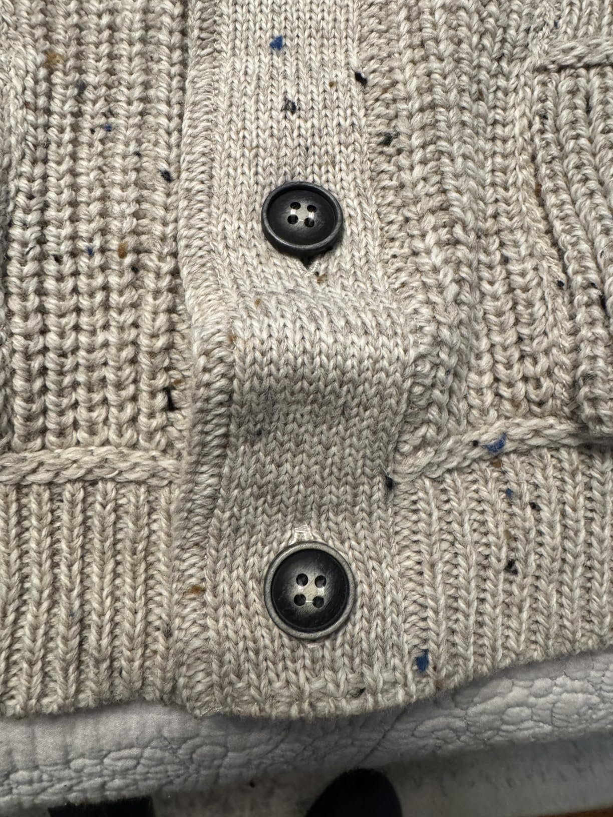 Aran Crafts Men's Irish Cable Knitted Ribbed Shawl Cardigan (100% Merino Wool) customer photo 1