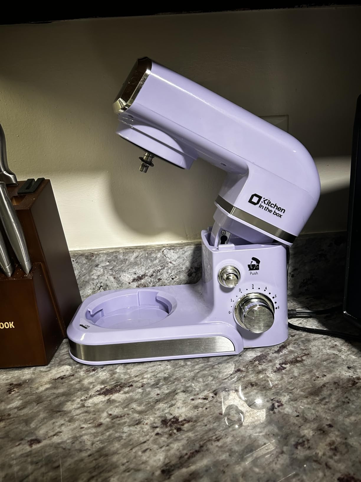 Kitchen in the box Stand Mixer, 3.2Qt Small Electric Food Mixer, 6 Speeds Portable Lightweight Kitchen Mixer for Daily Use with Egg Whisk, Dough Hook, Flat Beater (Black) customer photo 2
