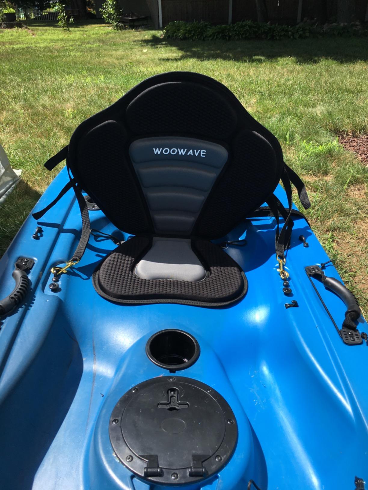 Kayak Seat Padded Deluxe Paddleboard Seats Adjustable Boat Seat Cushioned Fishing Seat High Back Comfortable Backrest Support for Universal Sit customer photo 1
