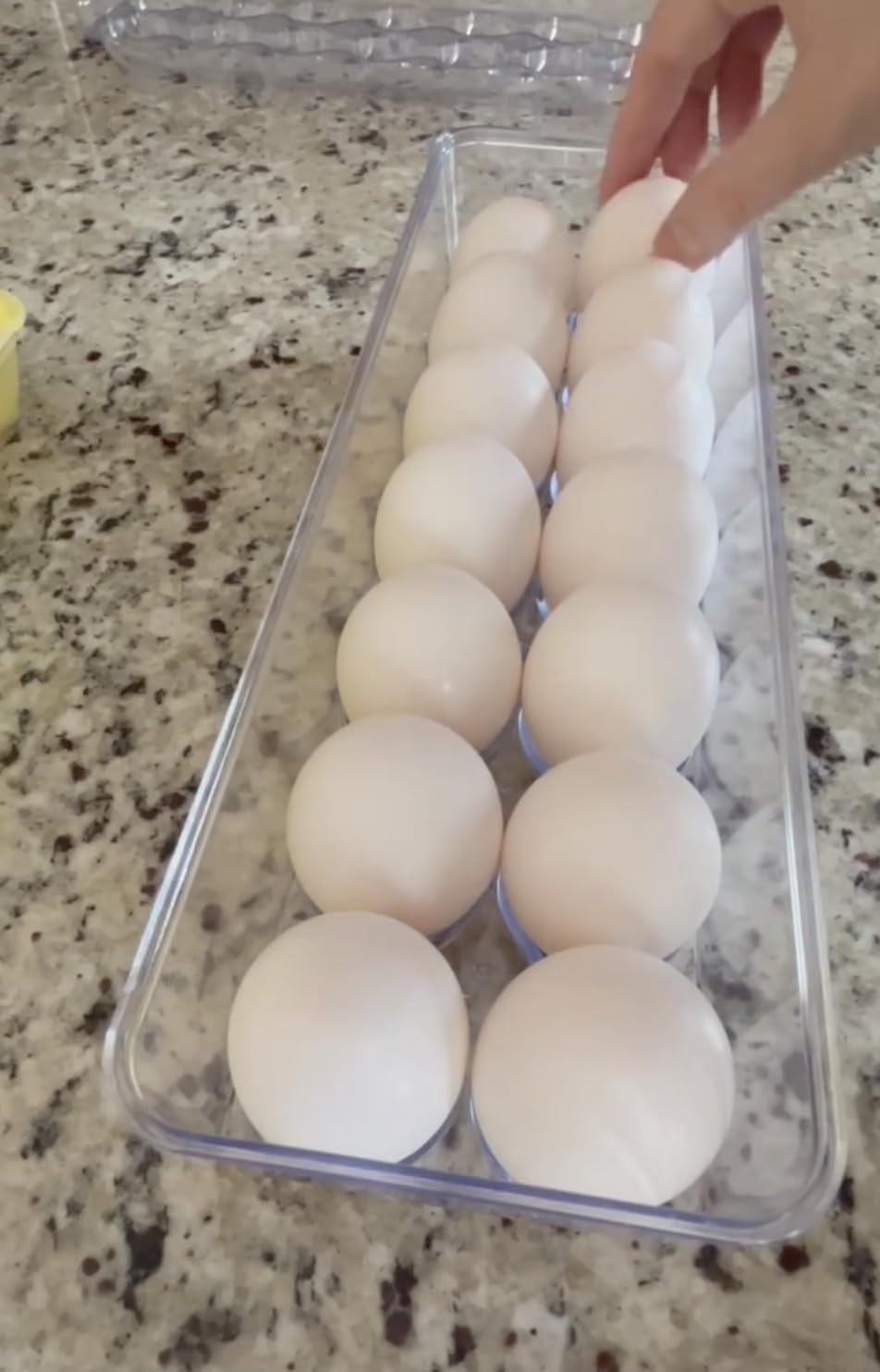 Utopia Home Egg Holder for Fridge, Stackable Egg Container, 2 Pack, Clear customer photo 1