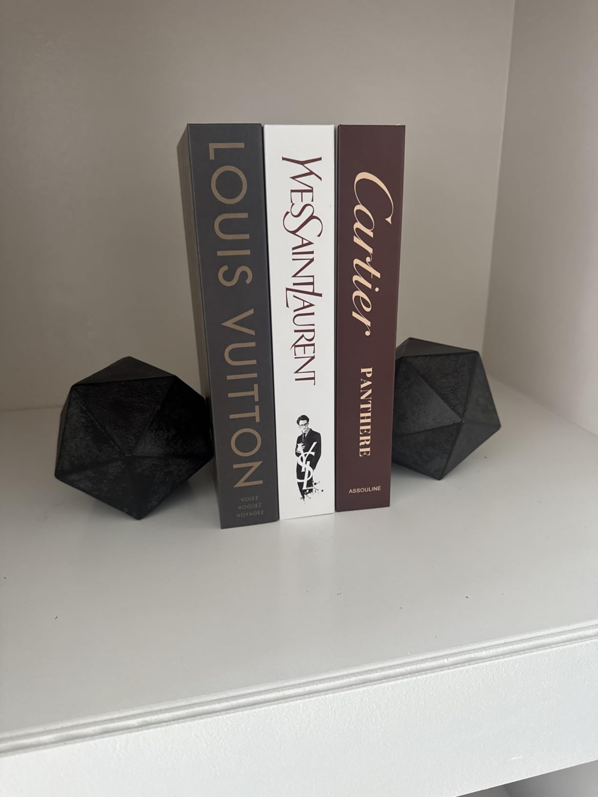 Ambipolar Geometric Decorative Ball Shaped Bookends, Modern Cast Iron Black Bookends for Office Desk, Book Shelf, Room Decor, Home Office, Book Stand or Organizer, Set of 2, Antique Black customer photo 2