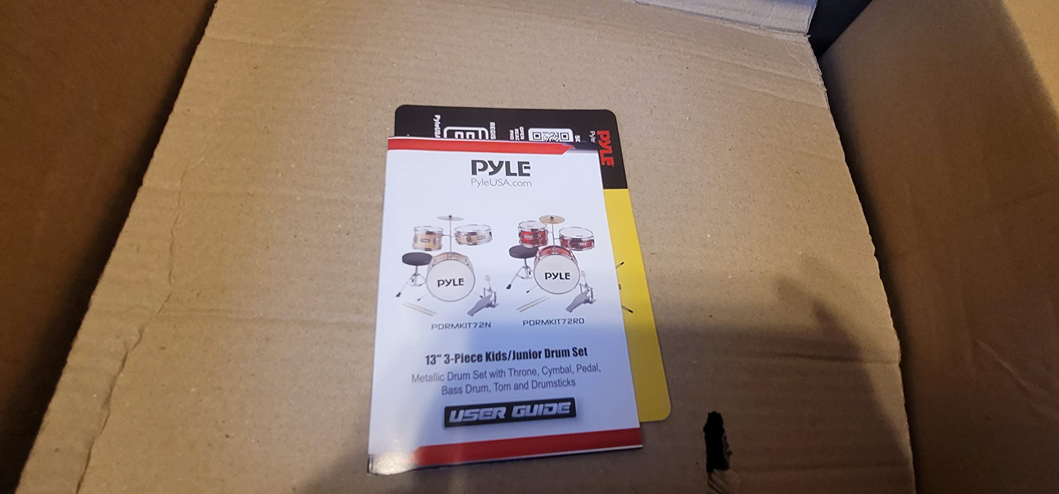 Pyle Kids Drum Set, 3 Piece Beginner Junior Drummer Kit with 13