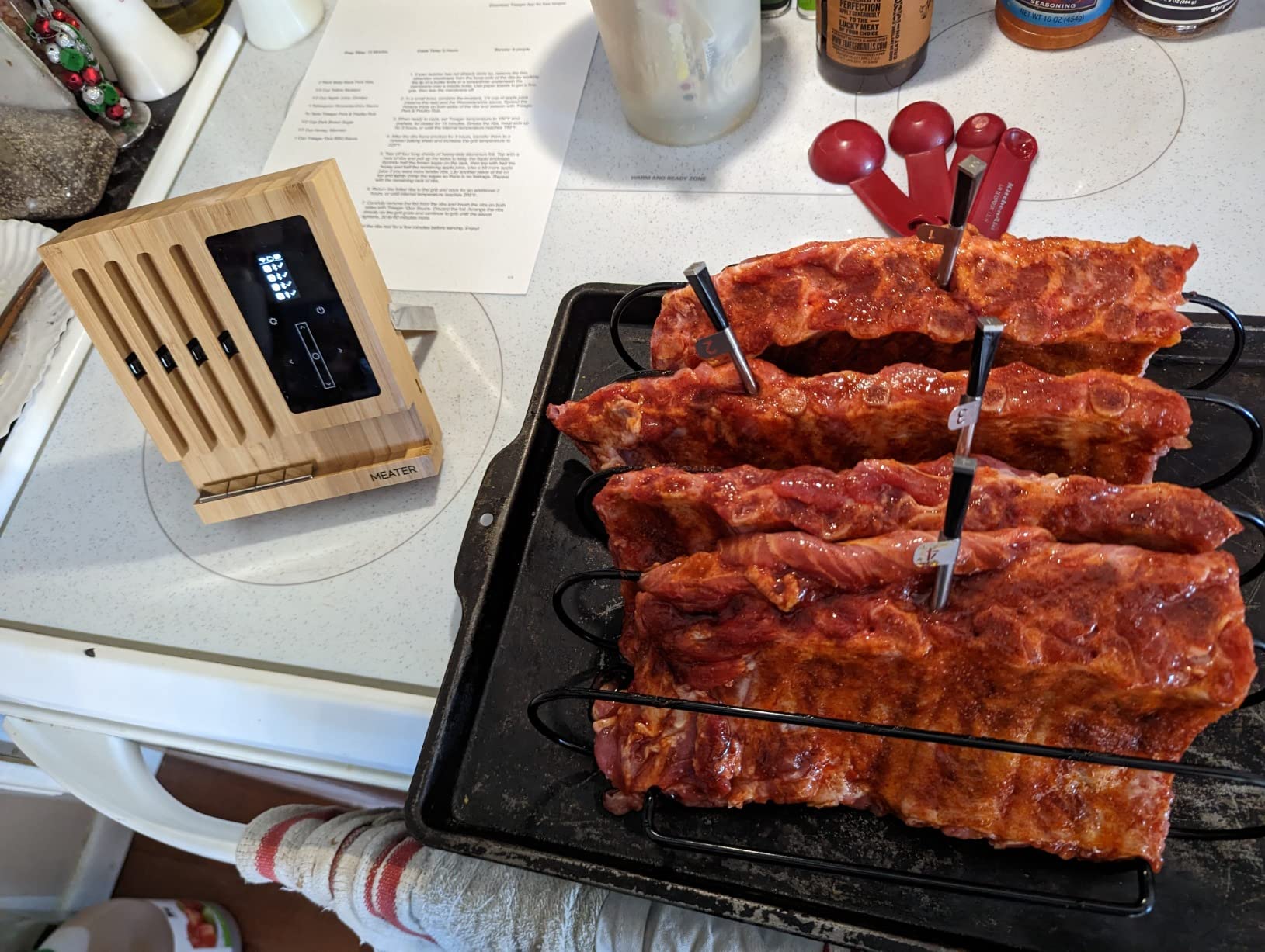 UNCO Stainless Steel Rib Rack, Holds Up to 4 Full Racks of Ribs for Smoking, Nonstick BBQ Rib Rack Stand Holder customer photo 2