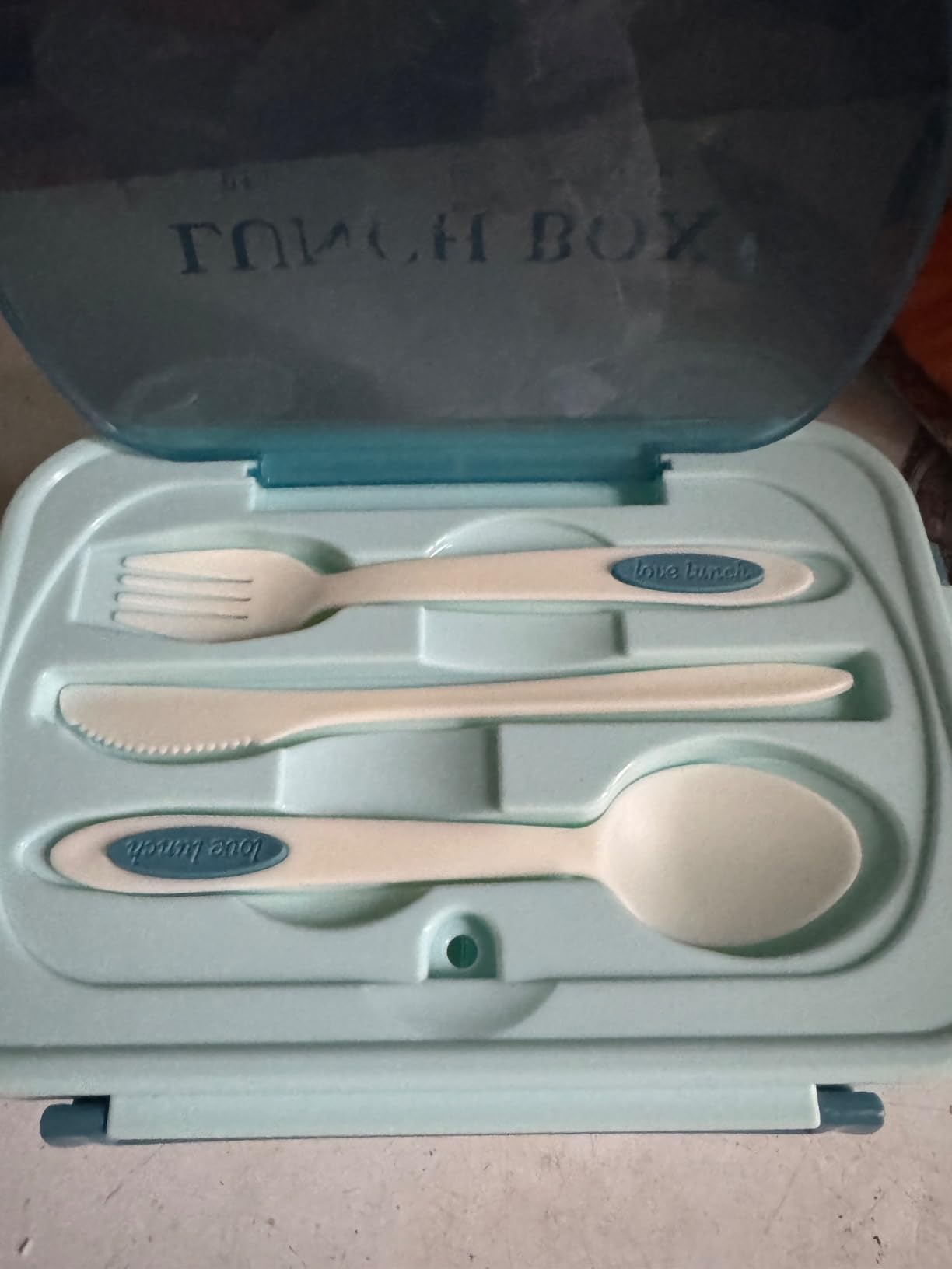 Bento Box for Adult, 1200 ML Lunch Containers, LeakProof Lunch Box with Utensils, BPA Free, 3 Compartment Bento Box Microwave Safe, Blue customer photo 1