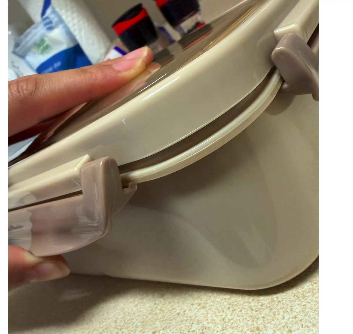 Bento Box for Adult, 1200 ML Lunch Containers, LeakProof Lunch Box with Utensils, BPA Free, 3 Compartment Bento Box Microwave Safe, Blue customer photo 2