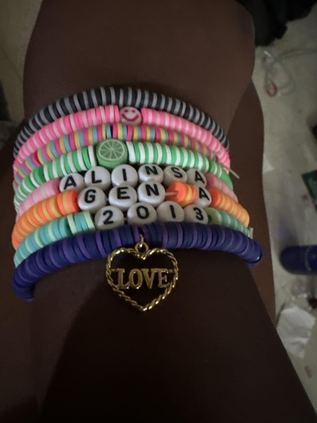 Gionlion 24 Colors Clay Beads Friendship Bracelet Making Kit w/Charms - Preppy Heishi Beads Charms for Jewelry Making, DIY Crafts Gifts for Girls Ages 6-12 customer photo 2