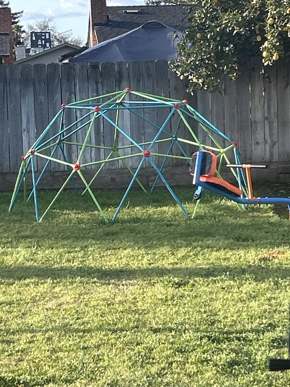 Zupapa 10FT Climbing Dome, Outdoor Jungle Gym for Kids with Climbing Grip - Geometric Dome Climber Supports 1000LBS customer photo 2